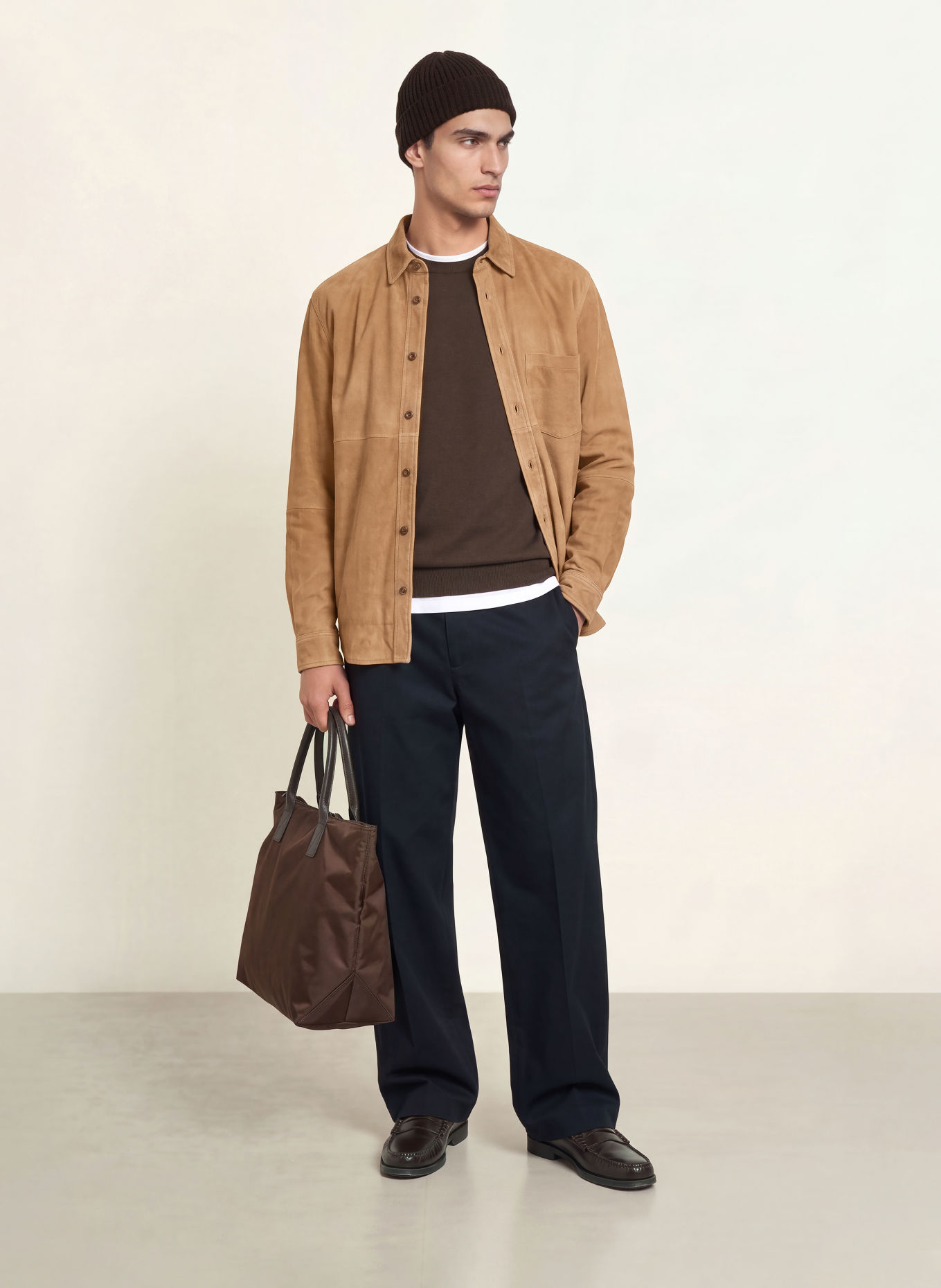 ARKET Surveste en cuir: MARRON CLAIR