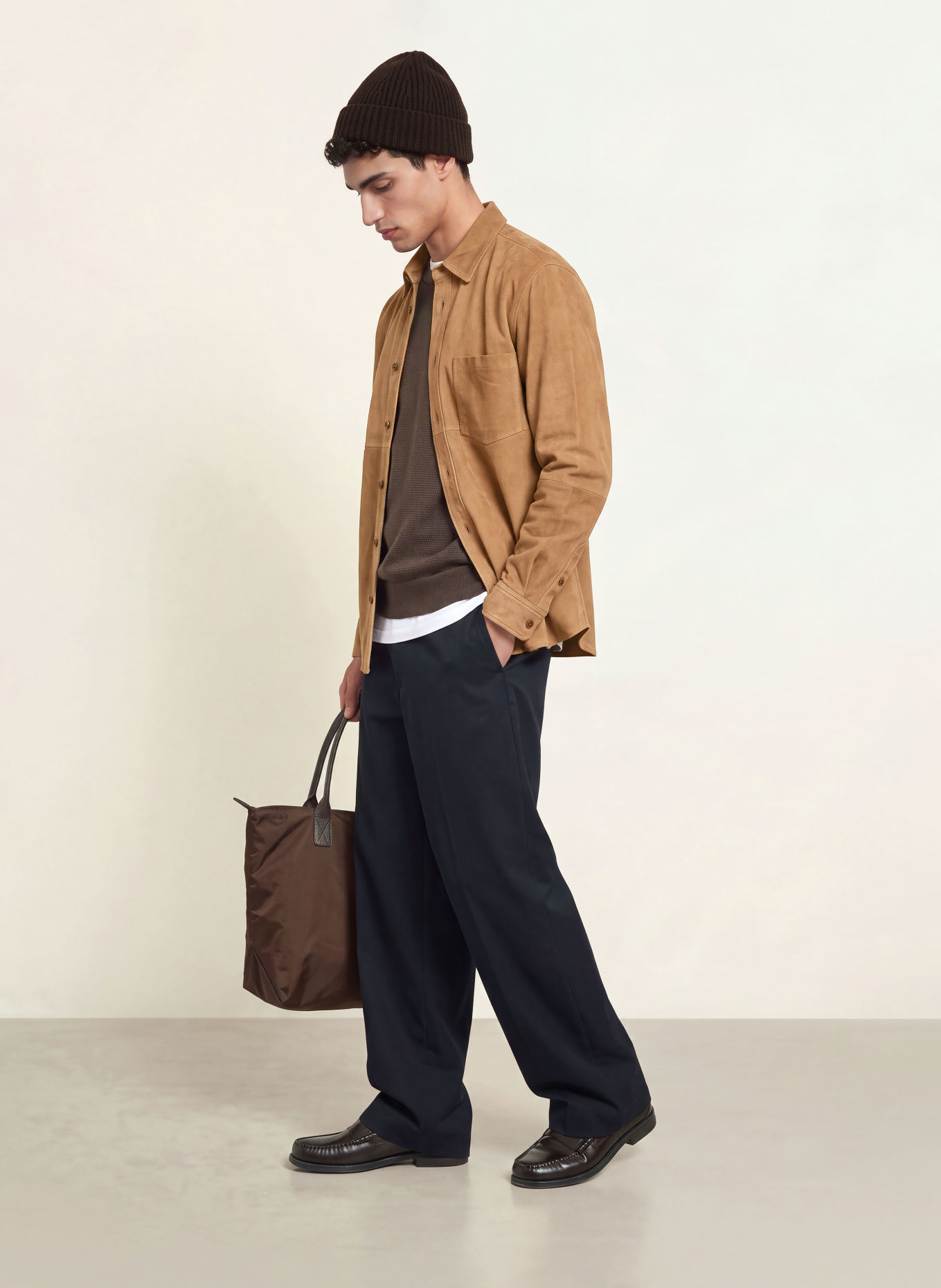 ARKET Surveste en cuir: MARRON CLAIR