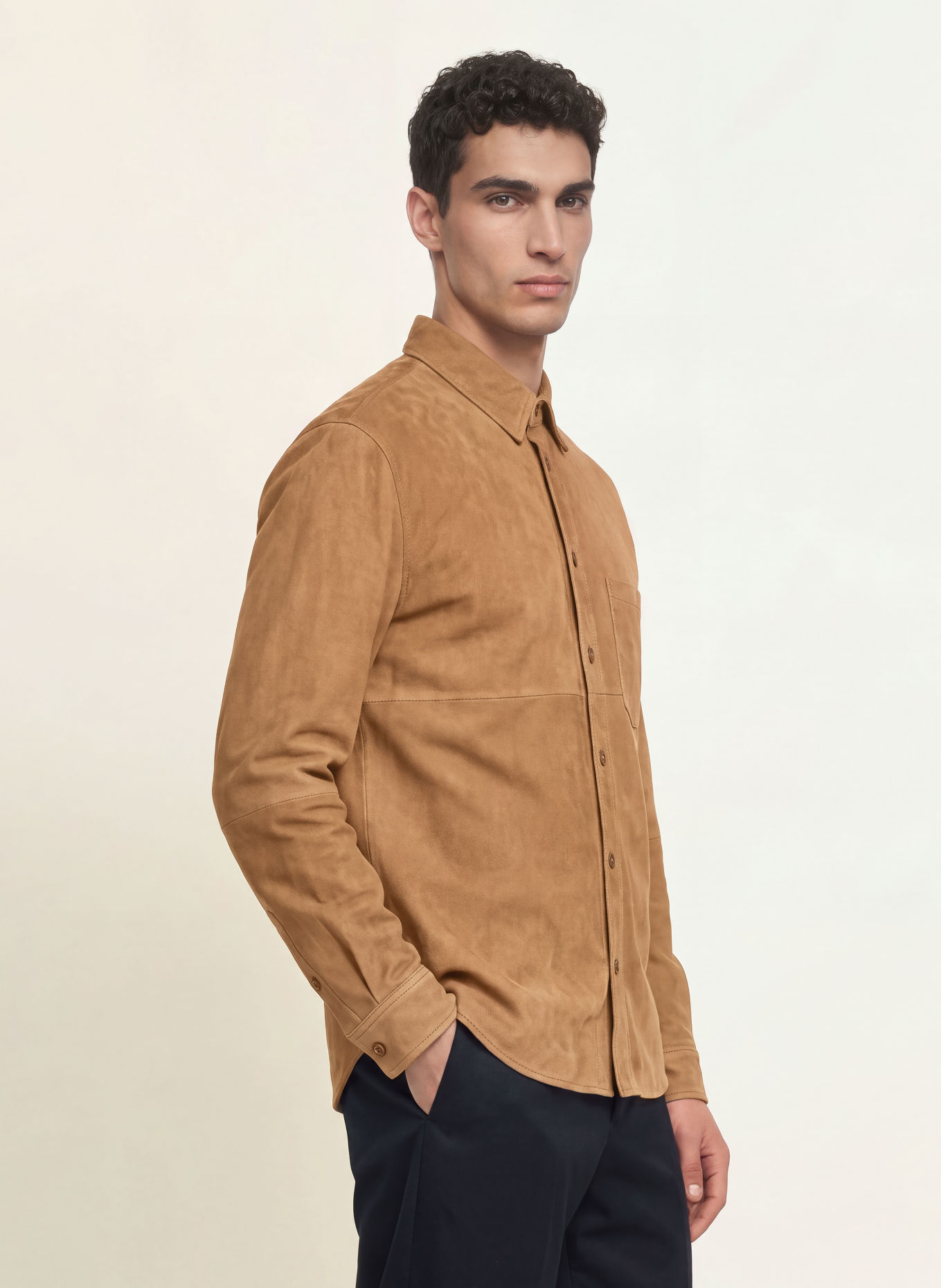 ARKET Surveste en cuir: MARRON CLAIR