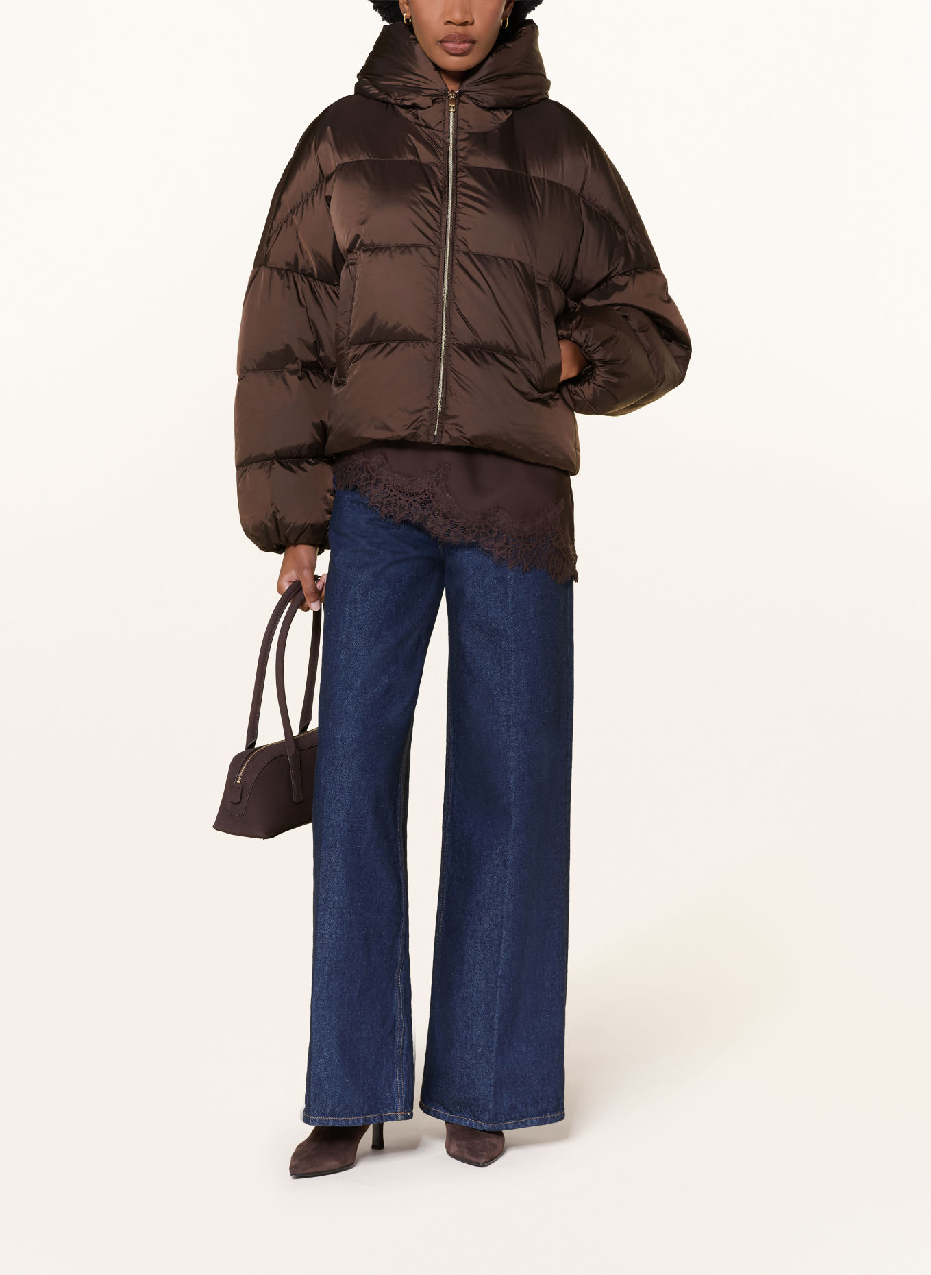 Rich & Royal Down jacket: DARK BROWN