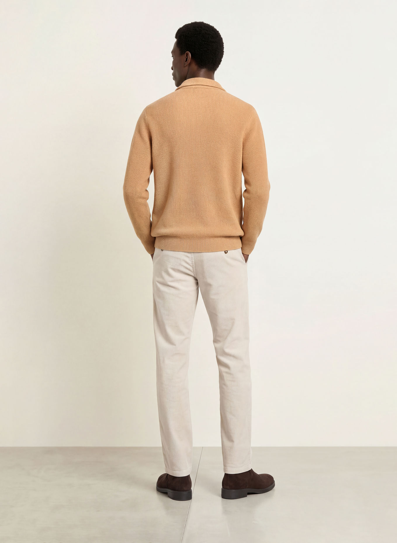 FYNCH-HATTON Half-zip sweater: BEIGE