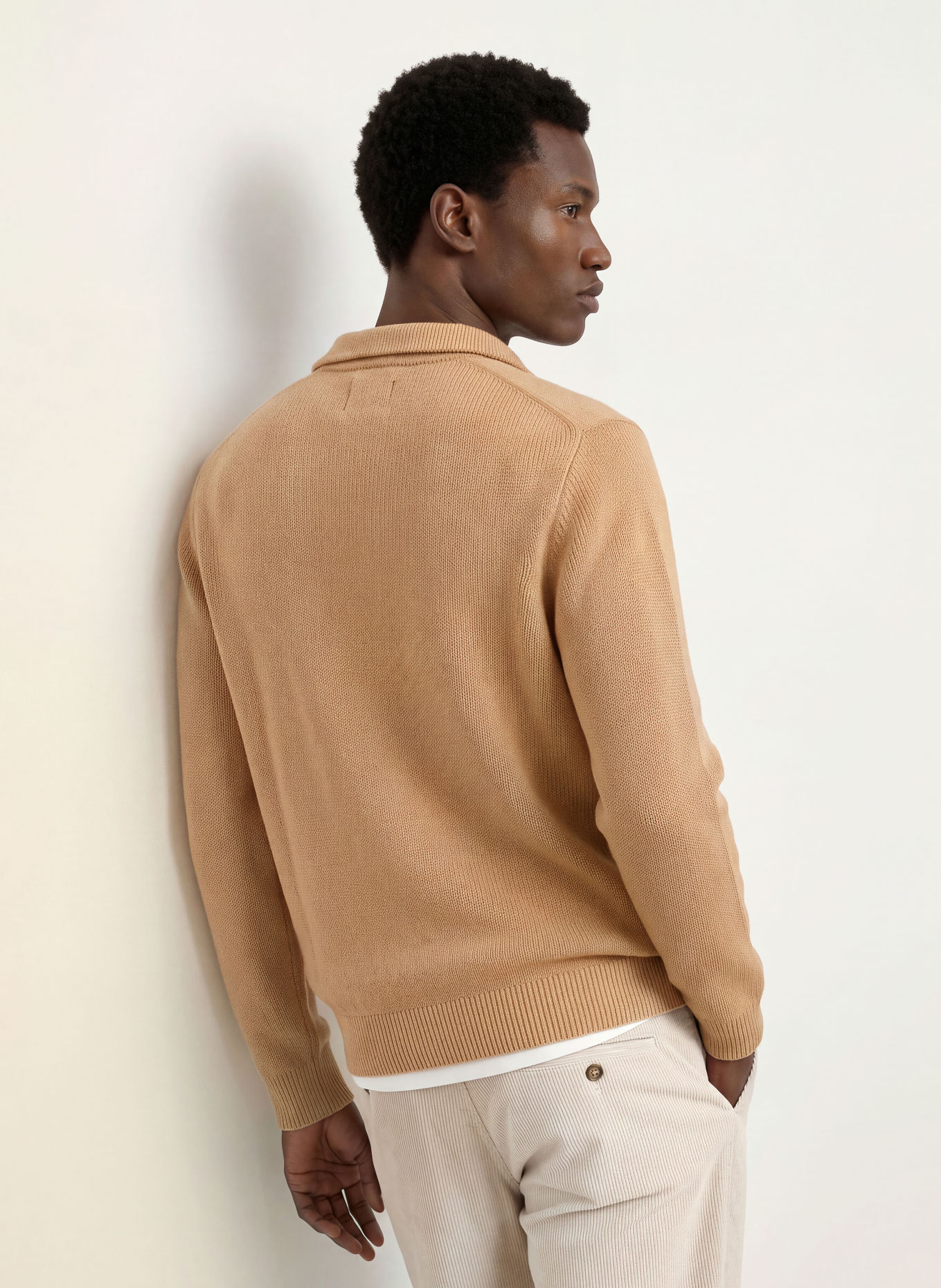 FYNCH-HATTON Half-zip sweater: BEIGE