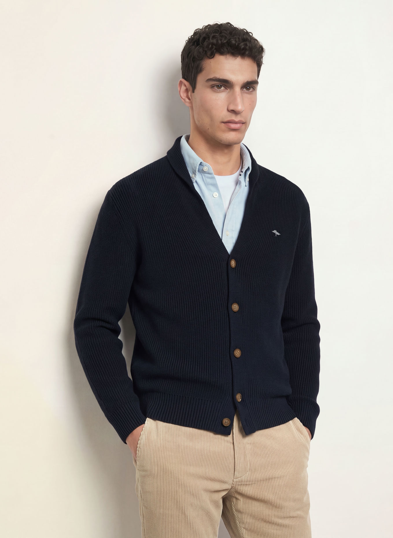 FYNCH-HATTON Strickjacke: DUNKELBLAU