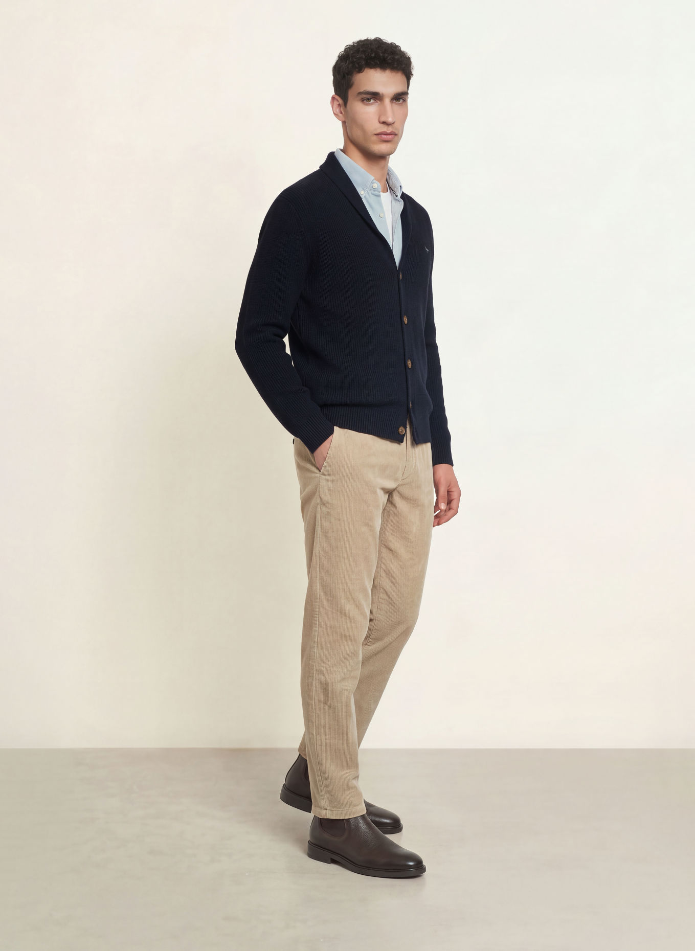 FYNCH-HATTON Strickjacke: DUNKELBLAU