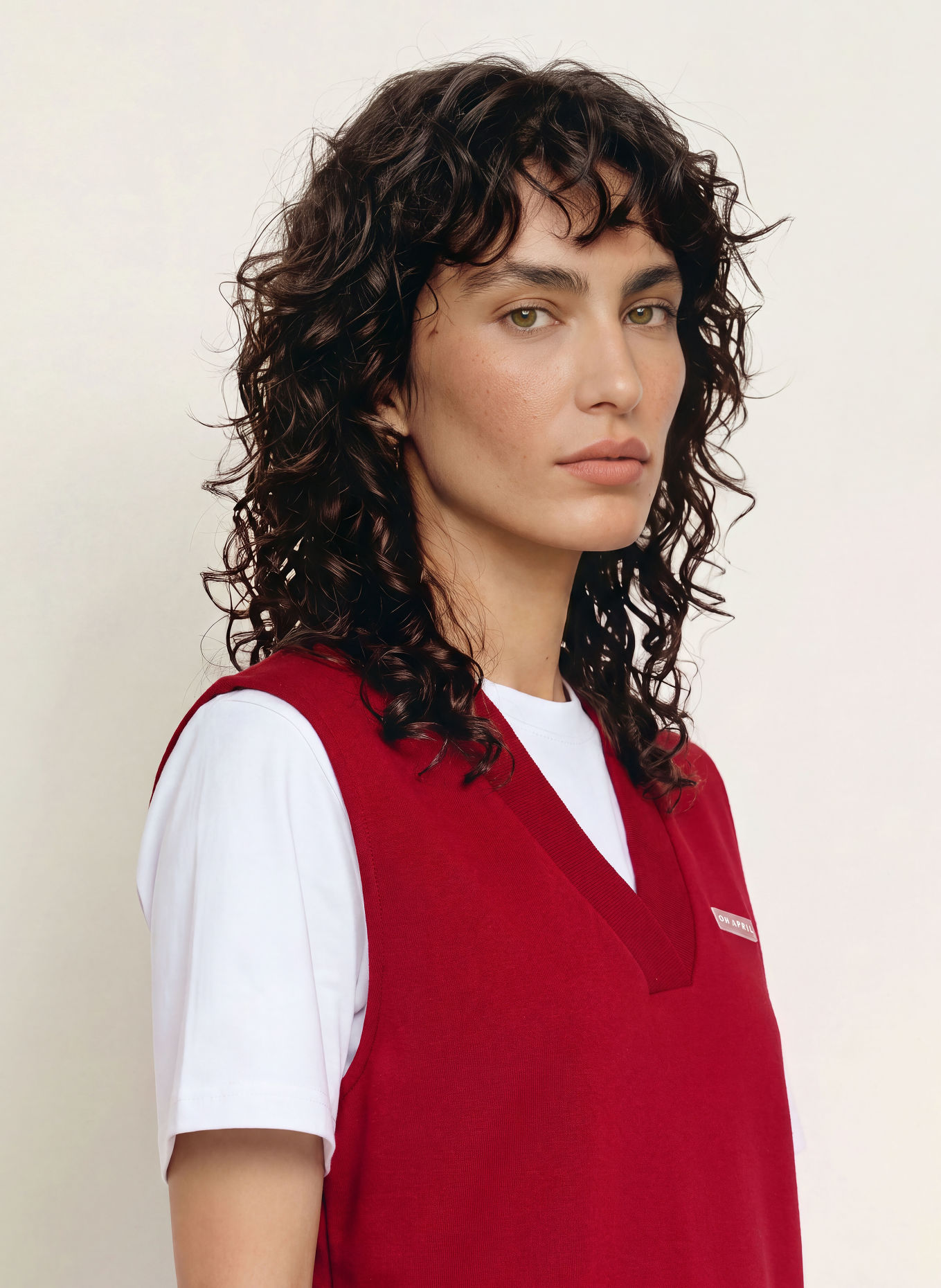 OH APRIL Sweat-spencer BRIELLA: DONKERROOD