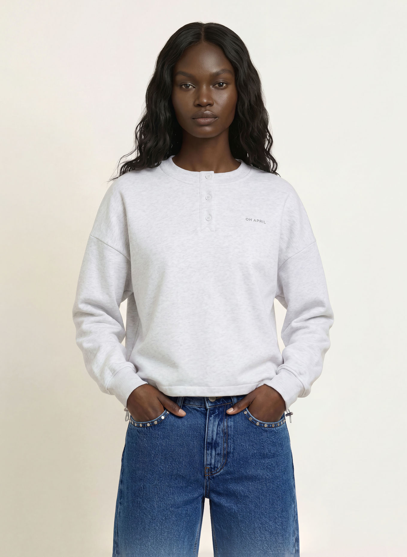 OH APRIL Sweatshirt AVEN: GRIS CLAIR