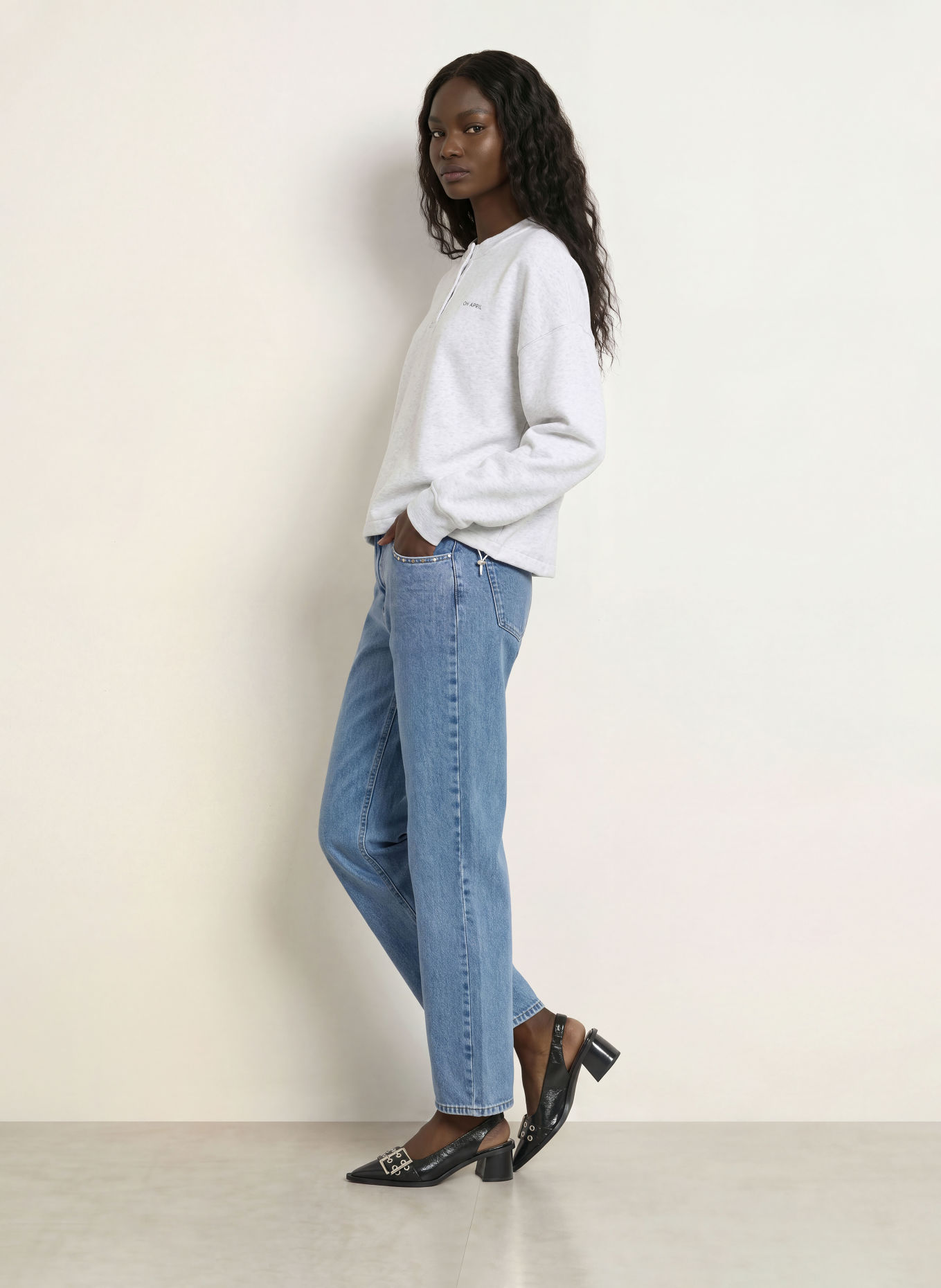 OH APRIL Sweatshirt AVEN: GRIS CLAIR