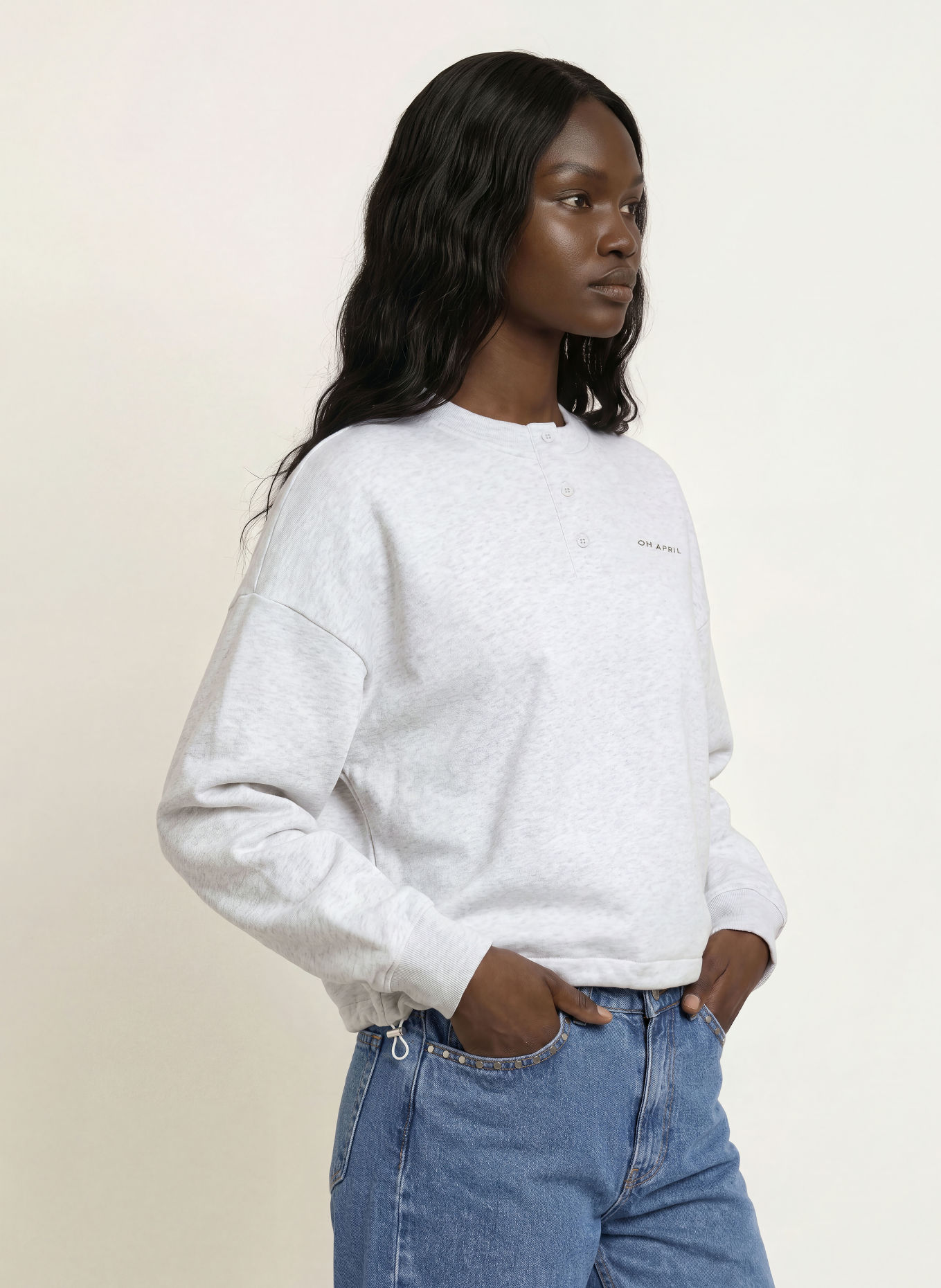 OH APRIL Sweatshirt AVEN: GRIS CLAIR