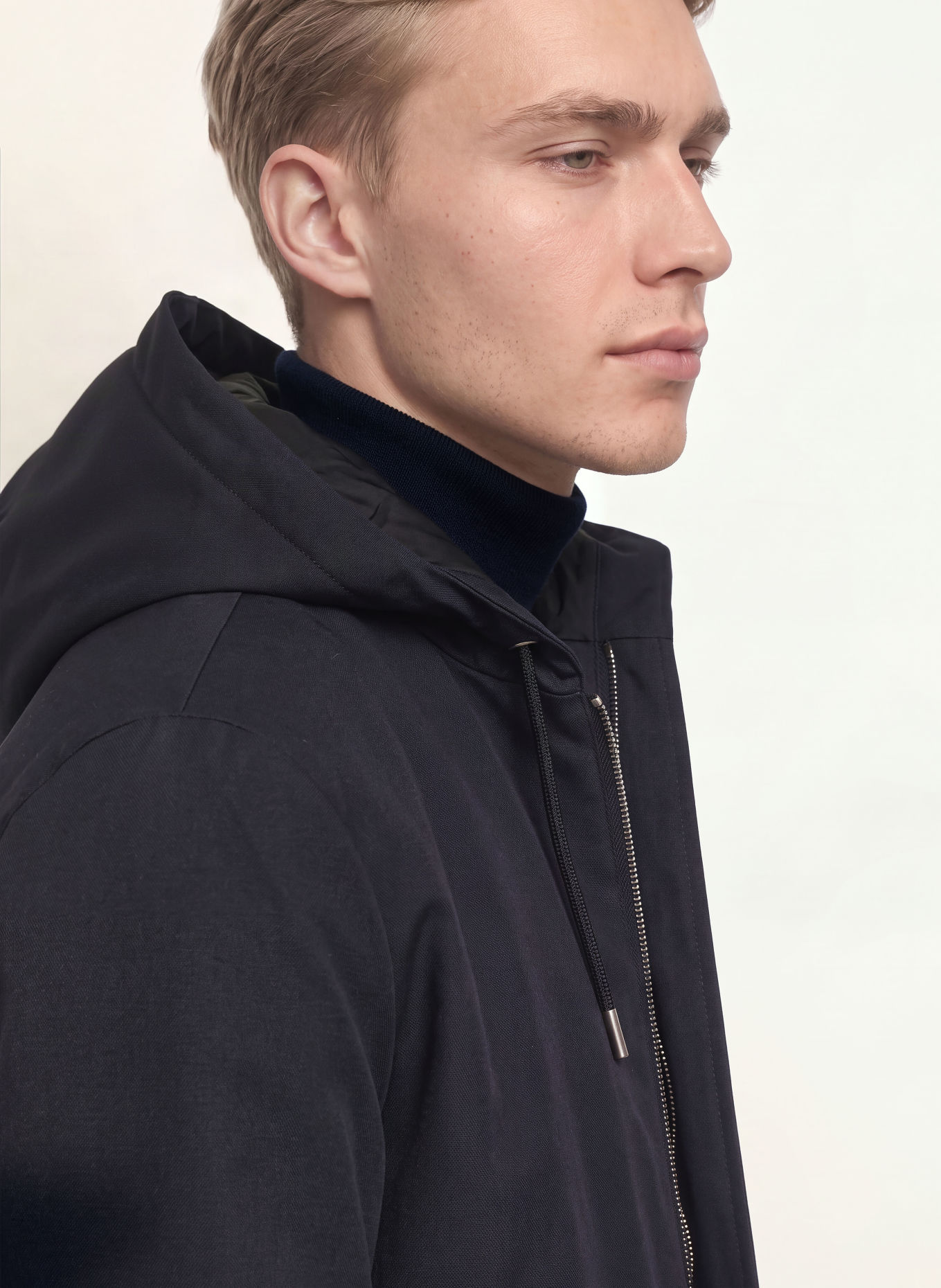 SANDRO Parka: GRANATOWY