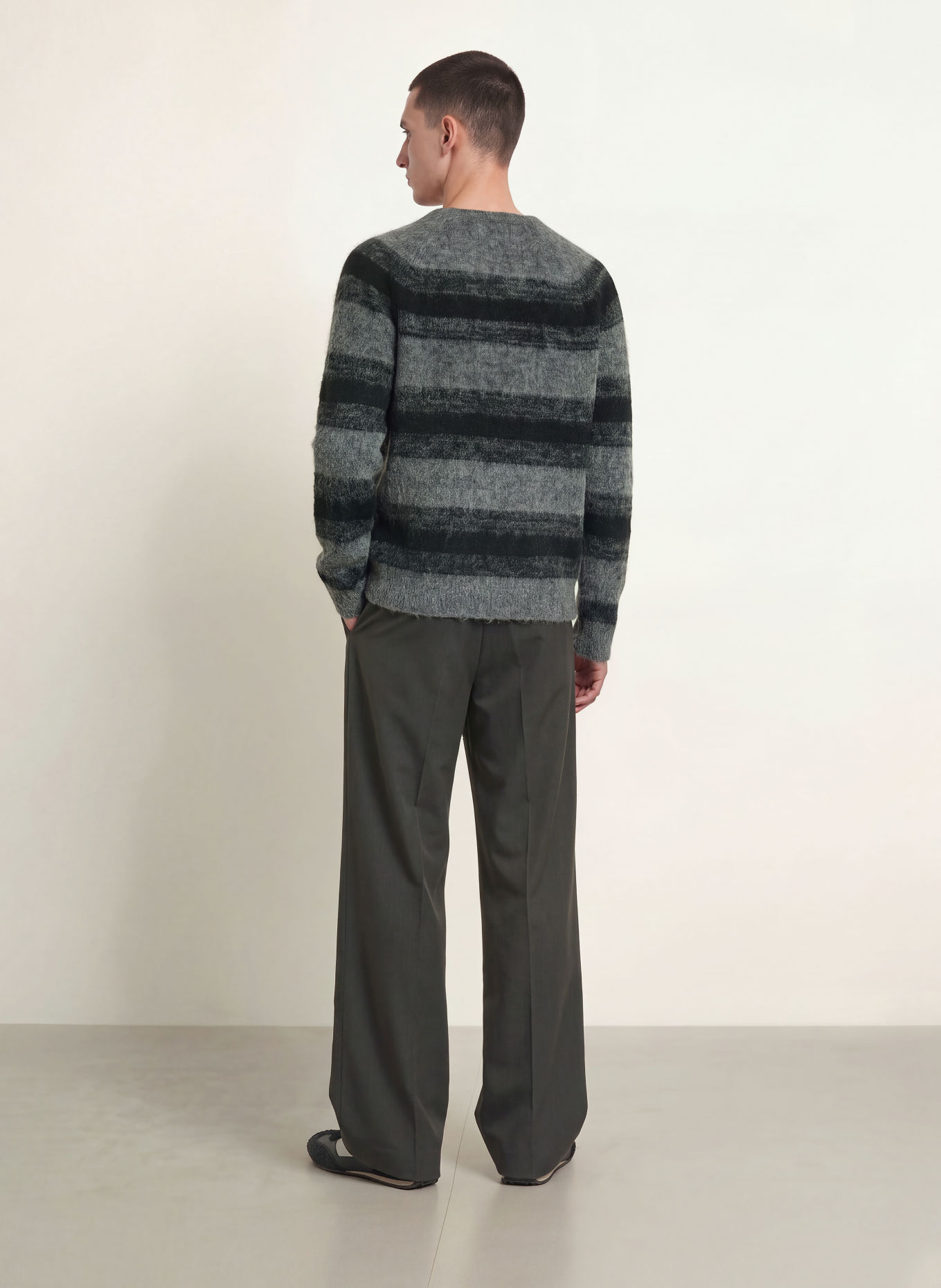 ALLSAINTS MOOR Regular Fit Trousers: DARK GRAY