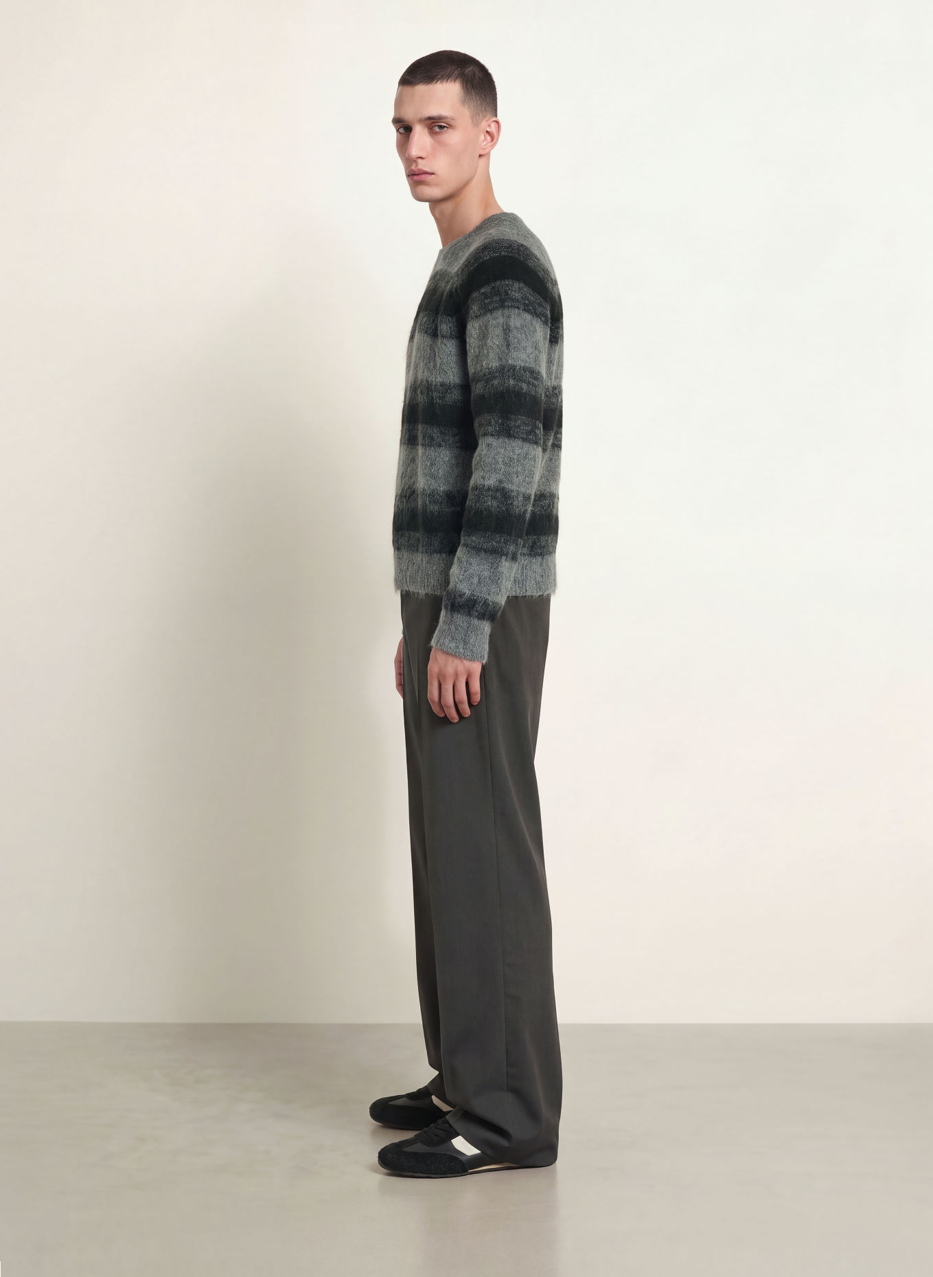 ALLSAINTS MOOR Regular Fit Trousers: DARK GRAY
