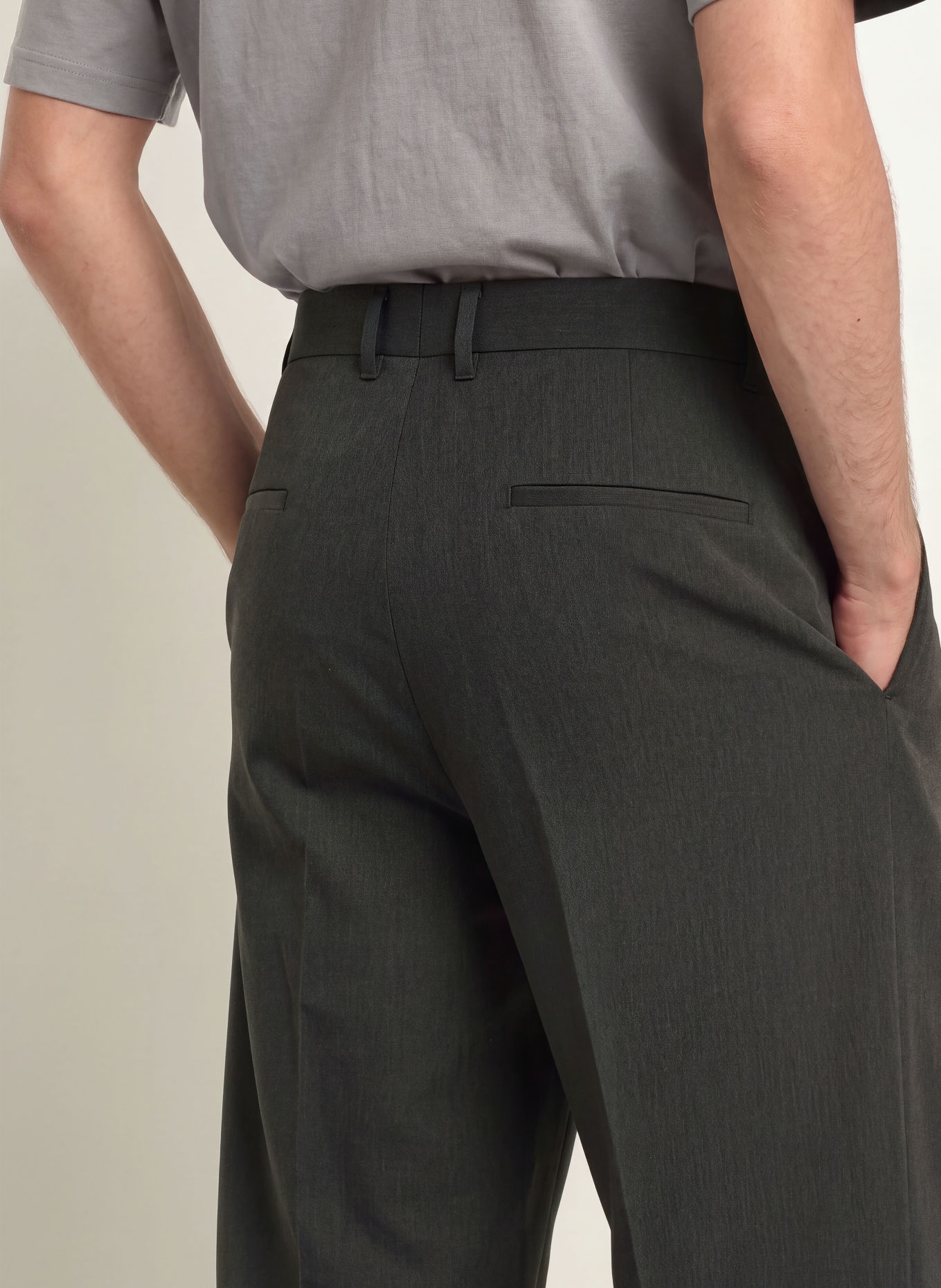 ALLSAINTS MOOR Regular Fit Trousers: DARK GRAY