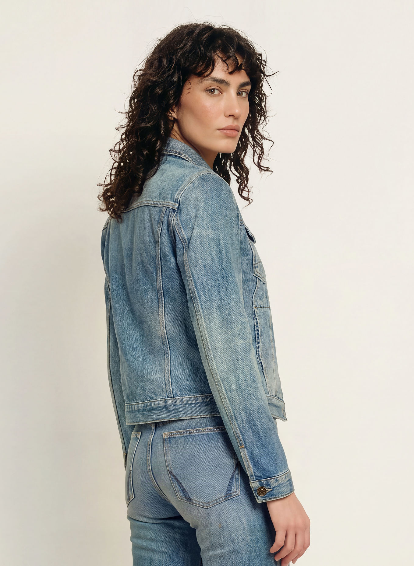 ALLSAINTS FITTED TRUCKER Denim Jacket: 2999 Vintage Indigo