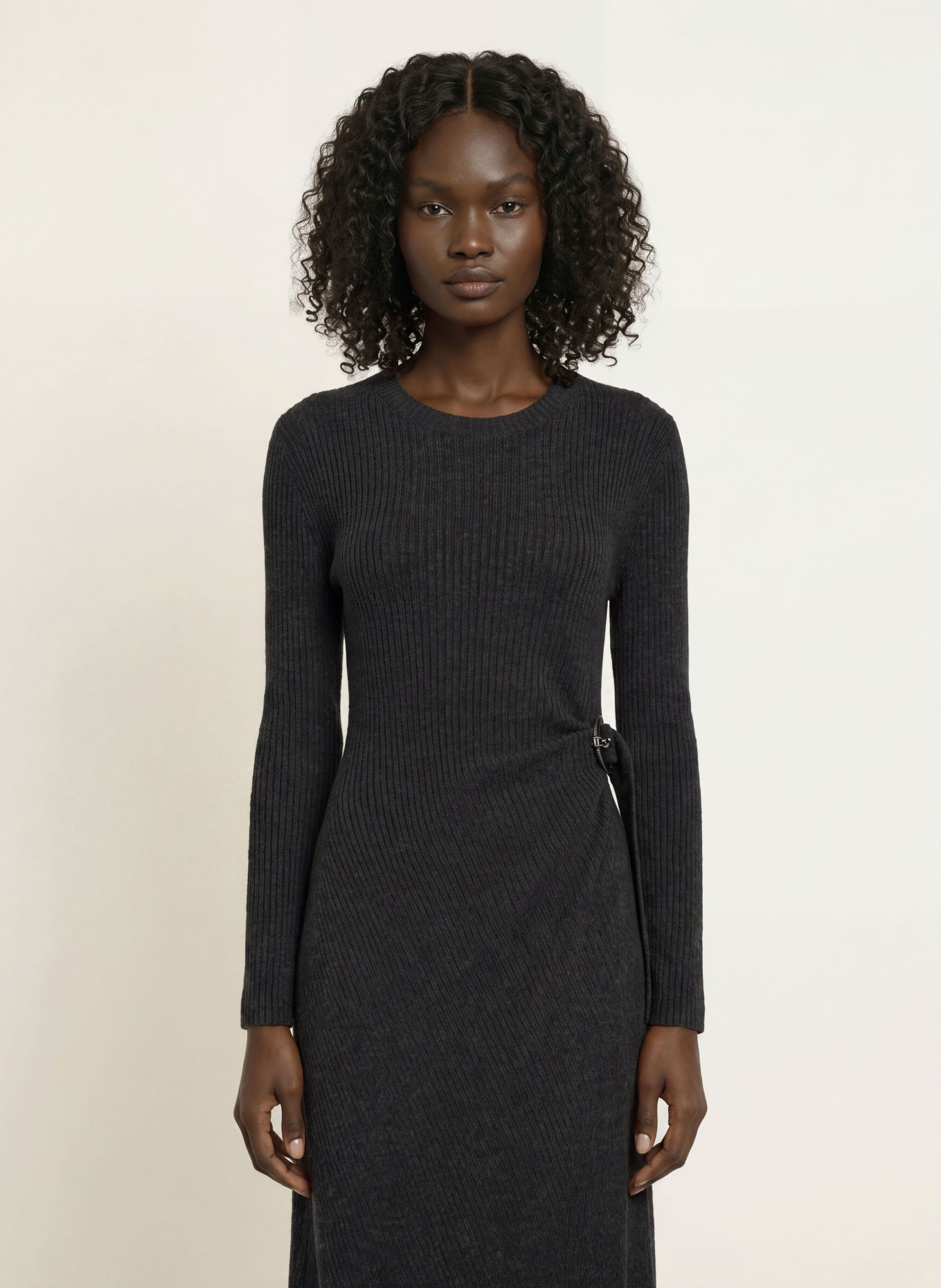 ba&sh BAMAYA Knit Dress: DARK GRAY