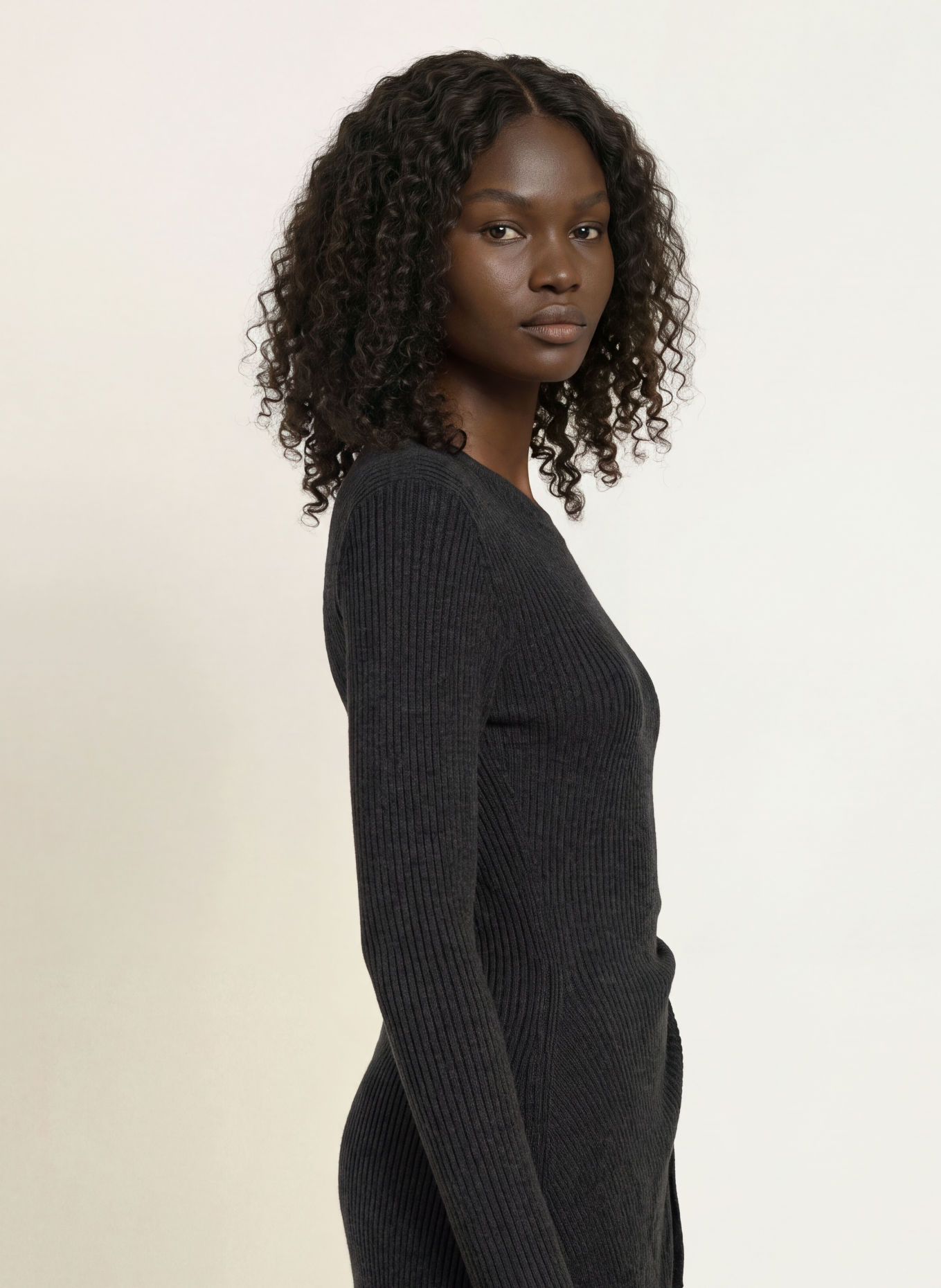 ba&sh BAMAYA Knit Dress: DARK GRAY