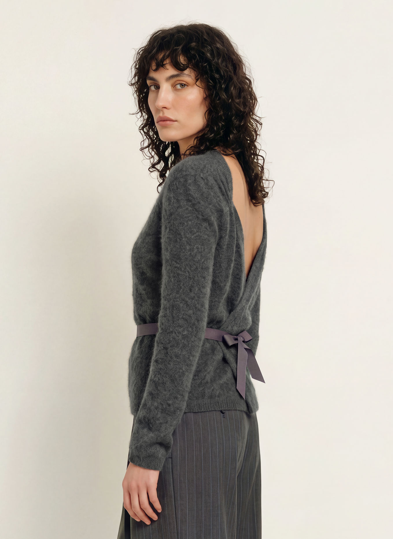 ba&sh Strickjacke TERRATS: DUNKELGRAU