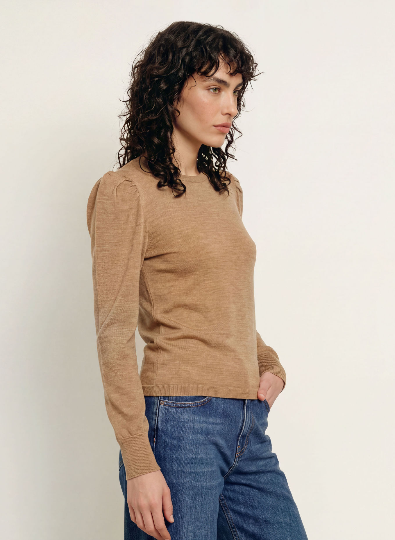 ba&sh Pulover BRITANIE: CAMEL