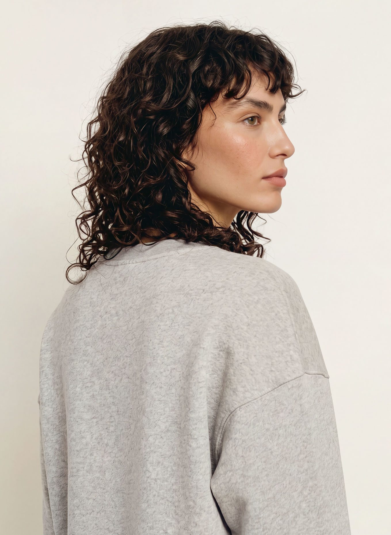 ba&sh FENJA Sweatshirt: GRAY / DARK PURPLE