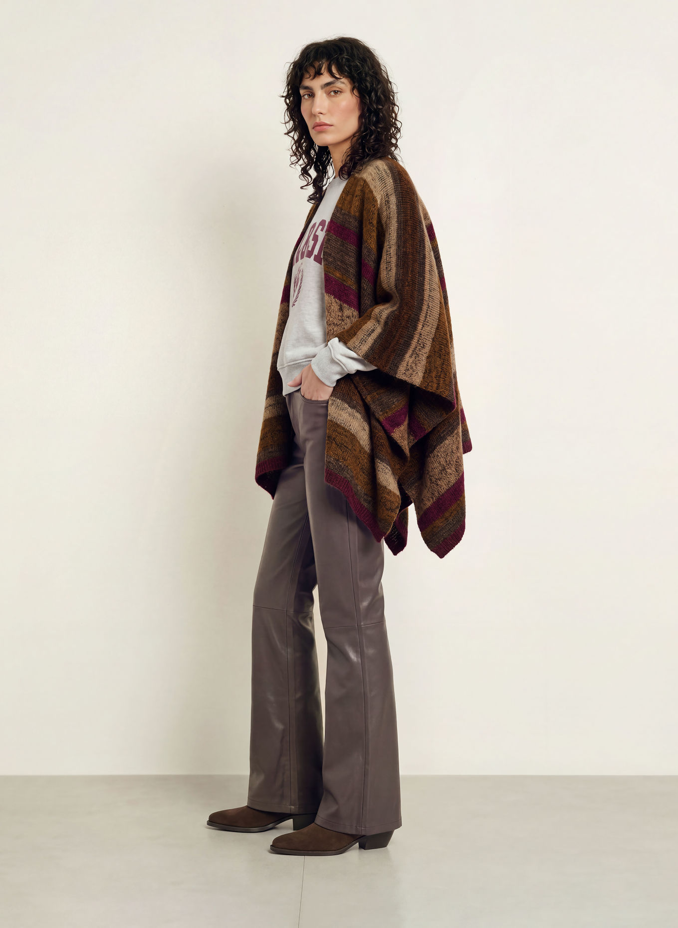 ba&sh Cape PERROS: BRAUN / BEIGE / SCHWARZ