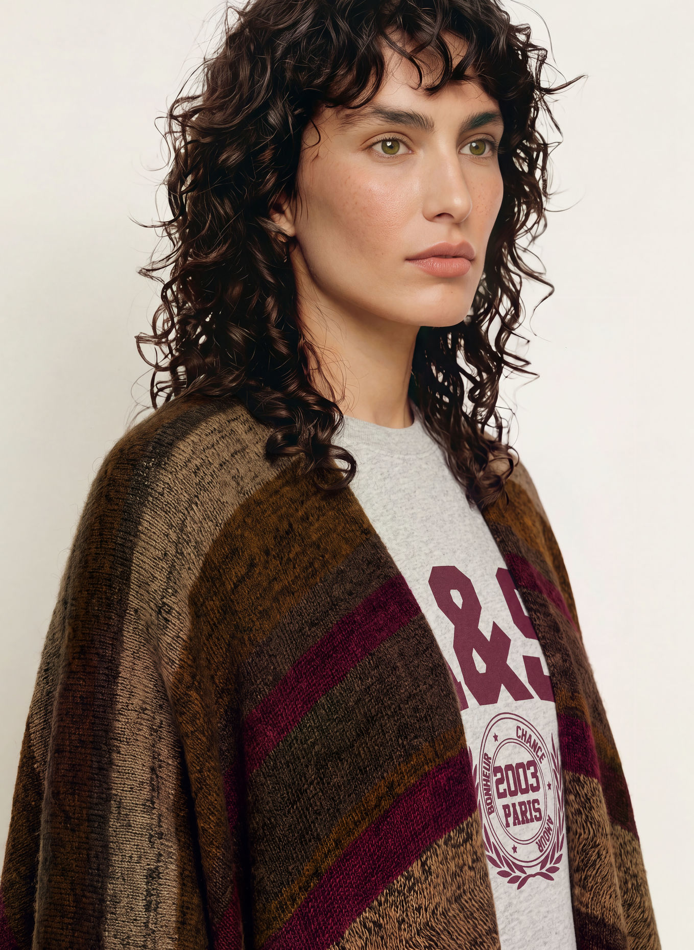 ba&sh Cape PERROS: BRAUN / BEIGE / SCHWARZ