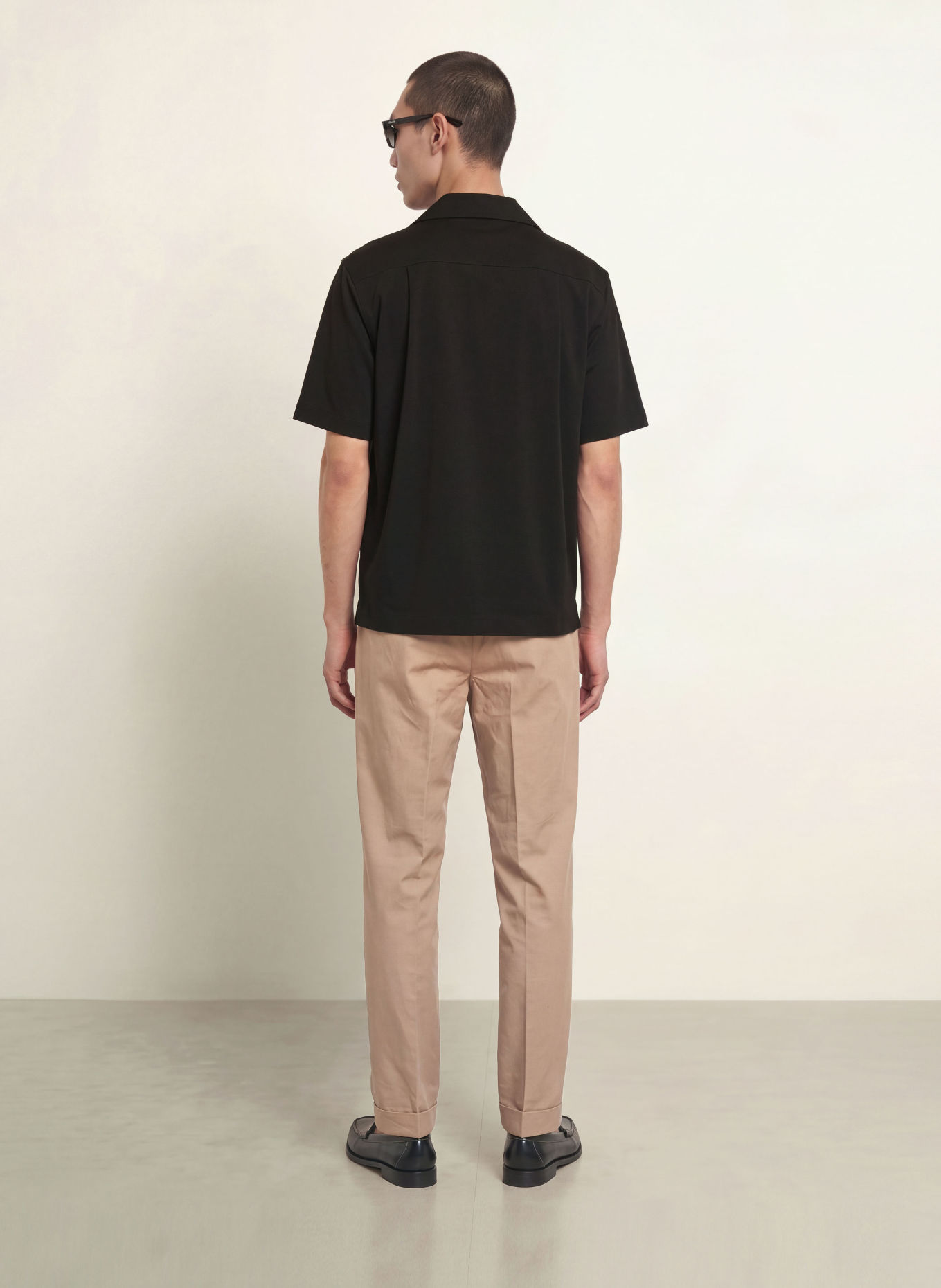 REISS RUSSO Comfort Fit Resort Shirt: BLACK