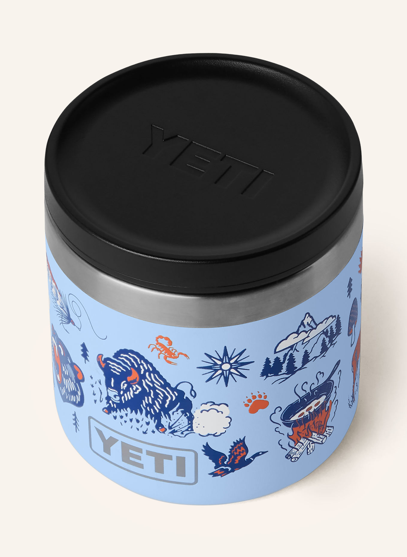 YETI RAMBLER® Insulated Lunch Box: LIGHT BLUE / ORANGE / DARK BLUE