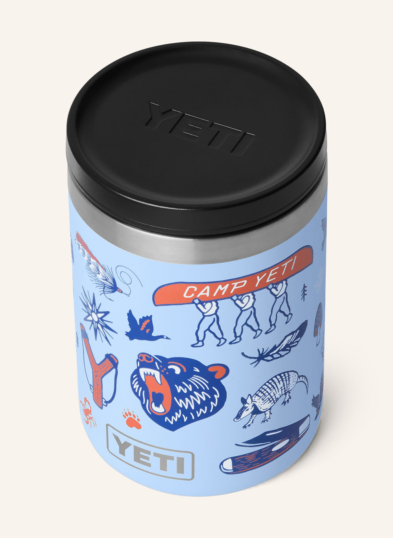YETI RAMBLER® Insulated Lunch Box: LIGHT BLUE / ORANGE / DARK BLUE
