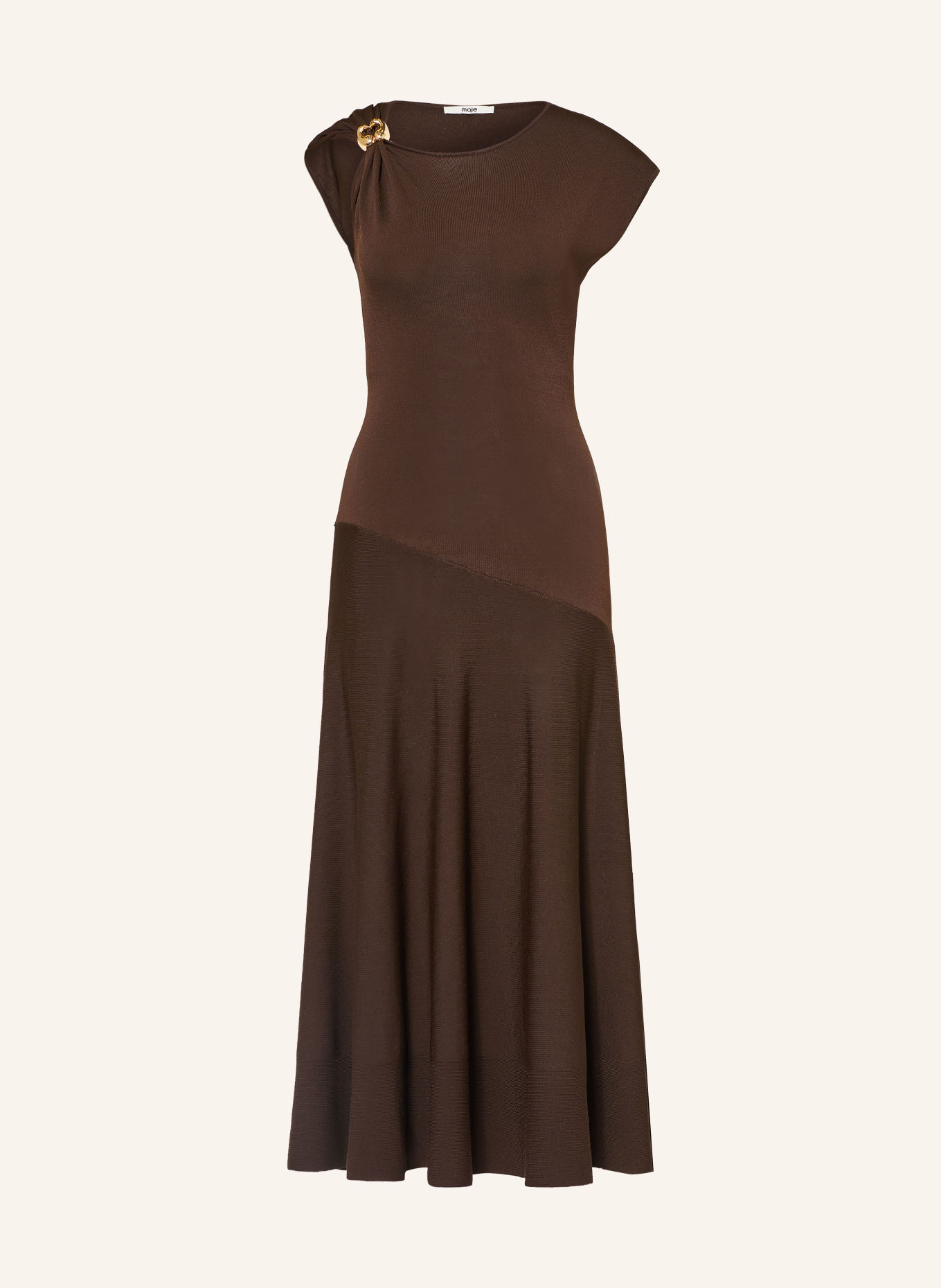 maje Strickkleid: DUNKELBRAUN