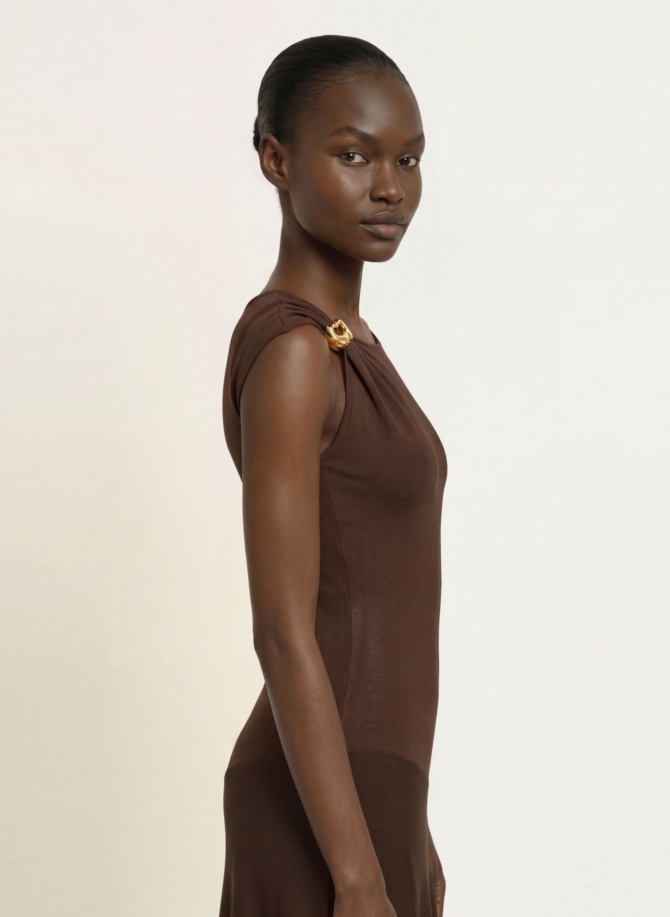 maje Strickkleid: DUNKELBRAUN