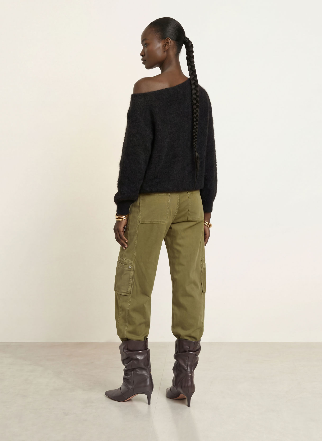 ba&sh SUELA Sweater with Alpaca: BLACK