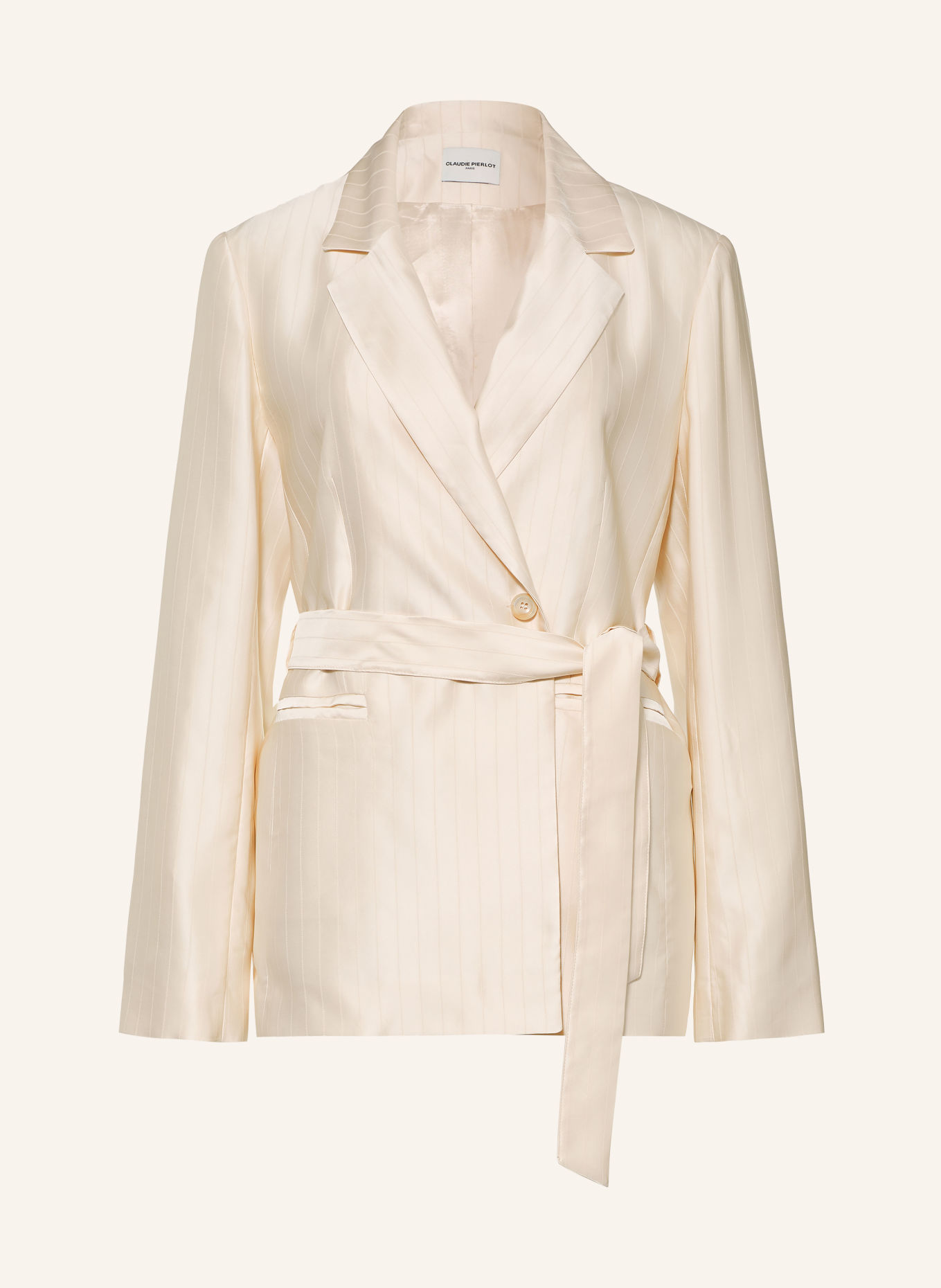 CLAUDIE PIERLOT Satinblazer: ECRU