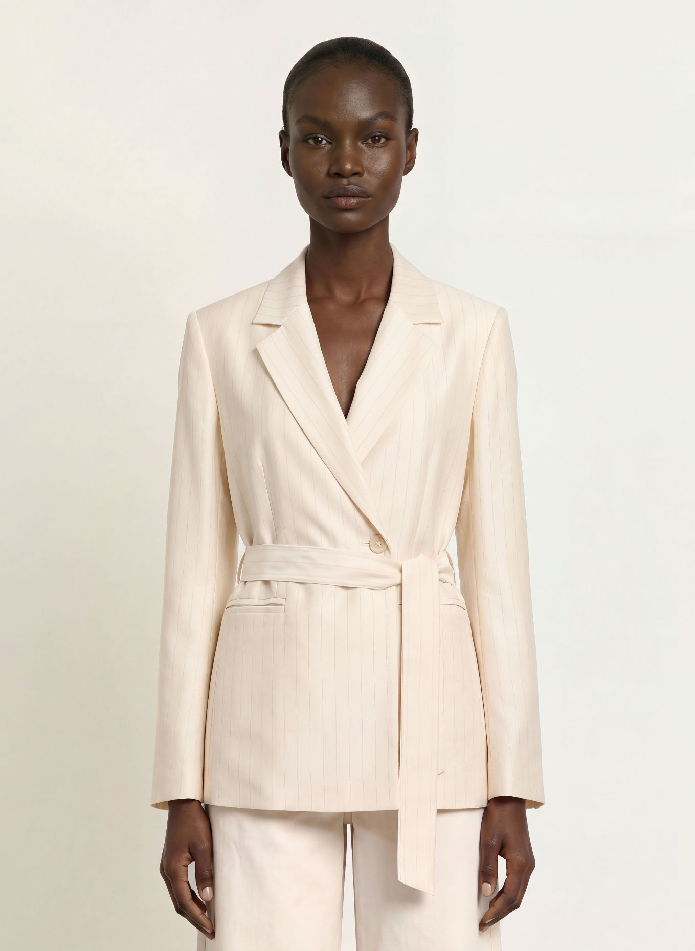 CLAUDIE PIERLOT Satinblazer: ECRU