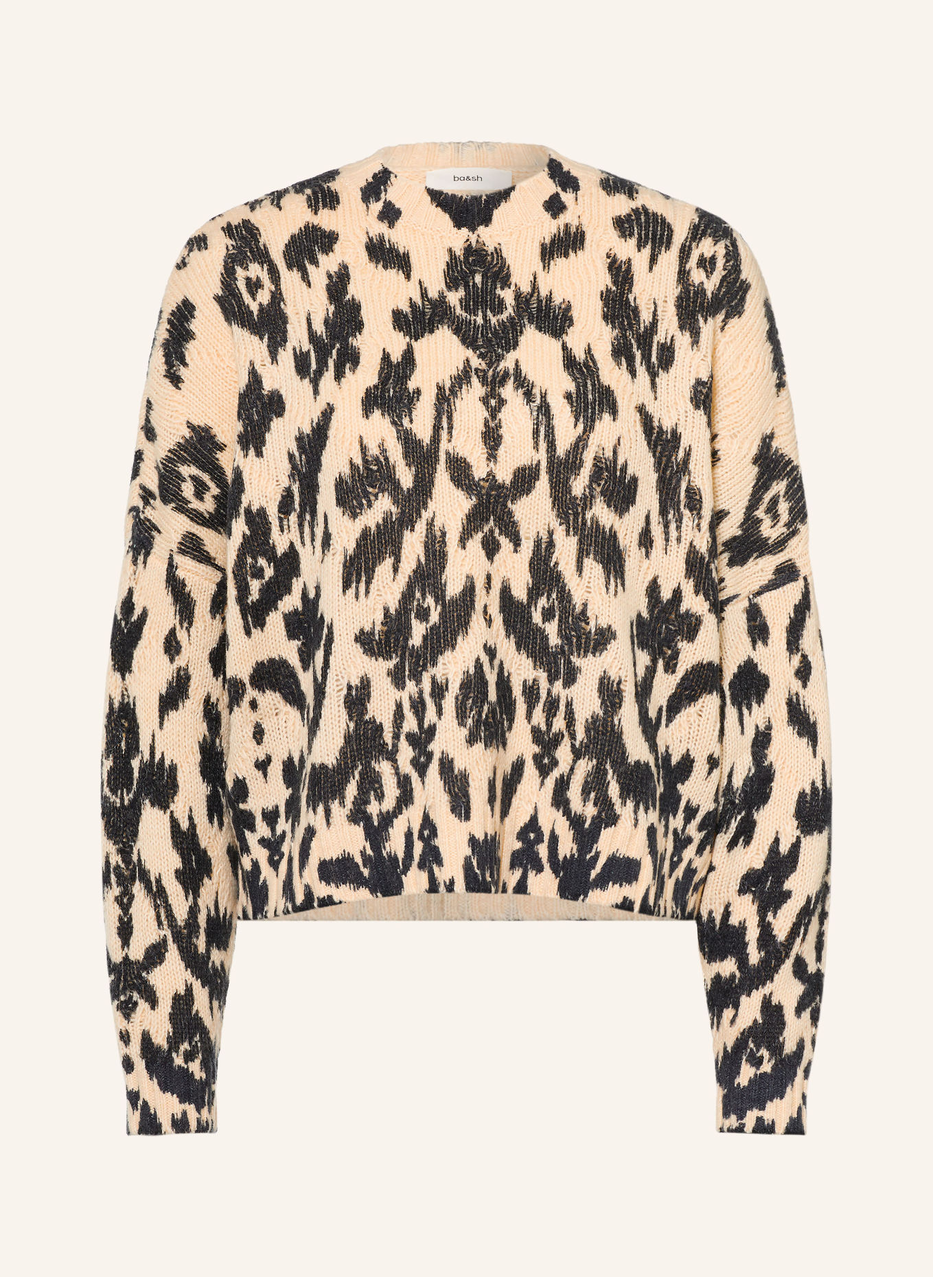 ba&sh PAUZE Sweater: ECRU / BLACK
