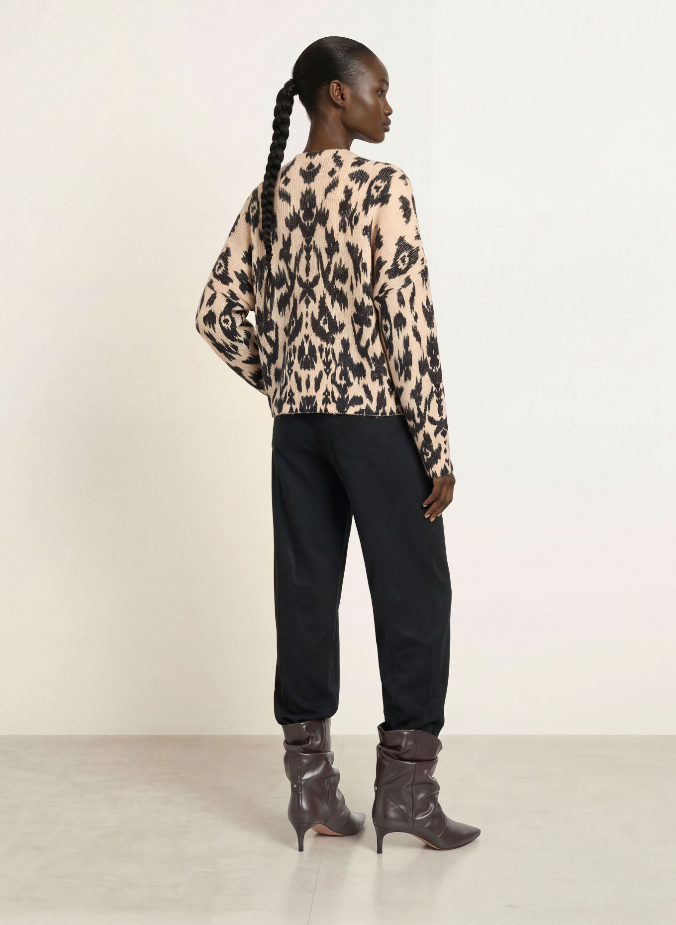 ba&sh PAUZE Sweater: ECRU / BLACK