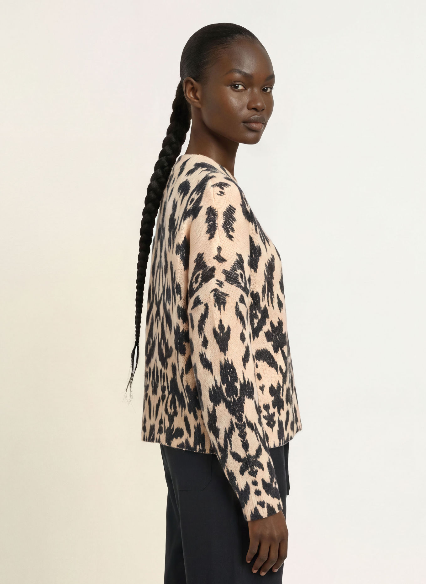 ba&sh PAUZE Sweater: ECRU / BLACK