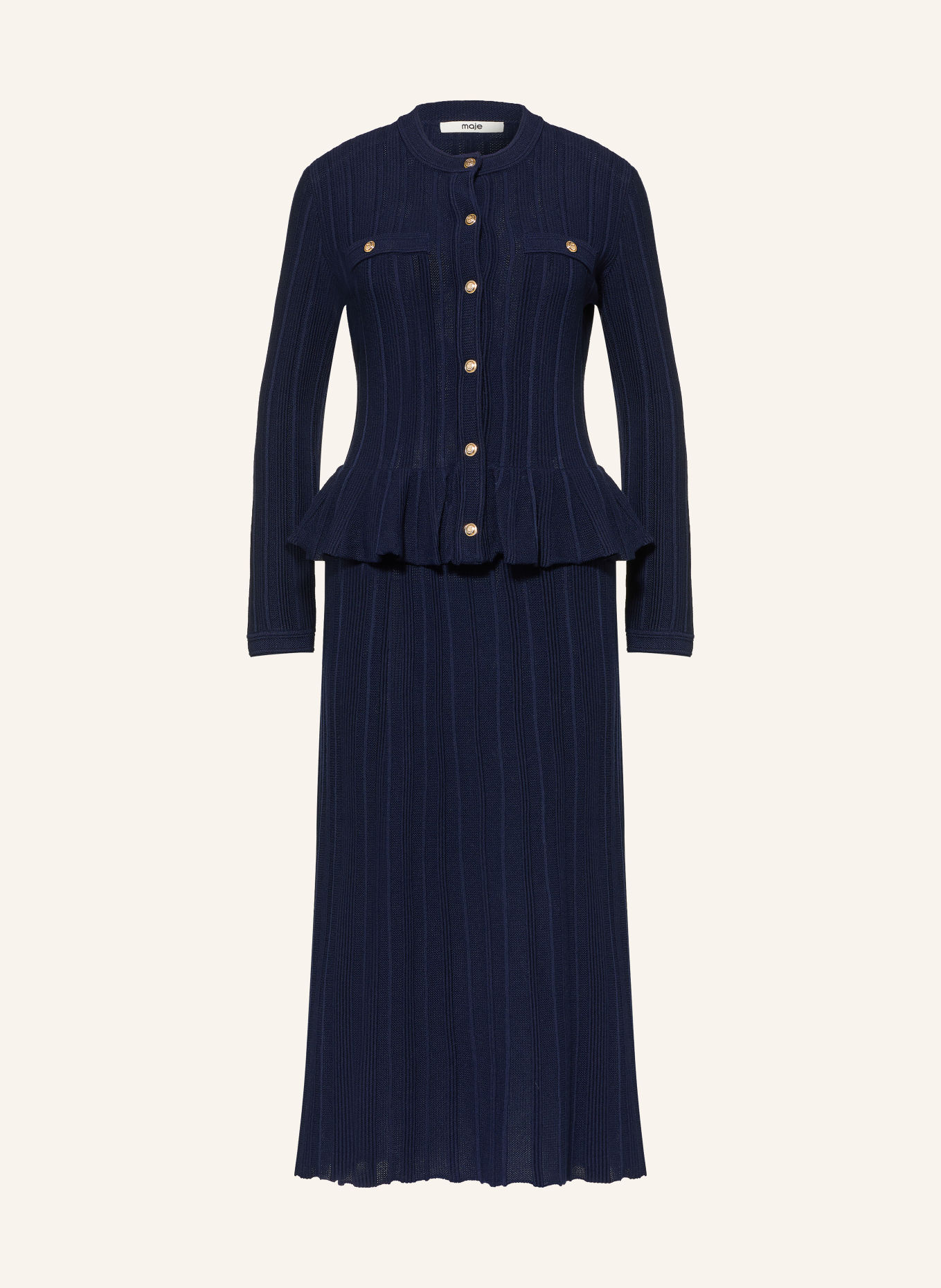 maje Strickkleid: DUNKELBLAU