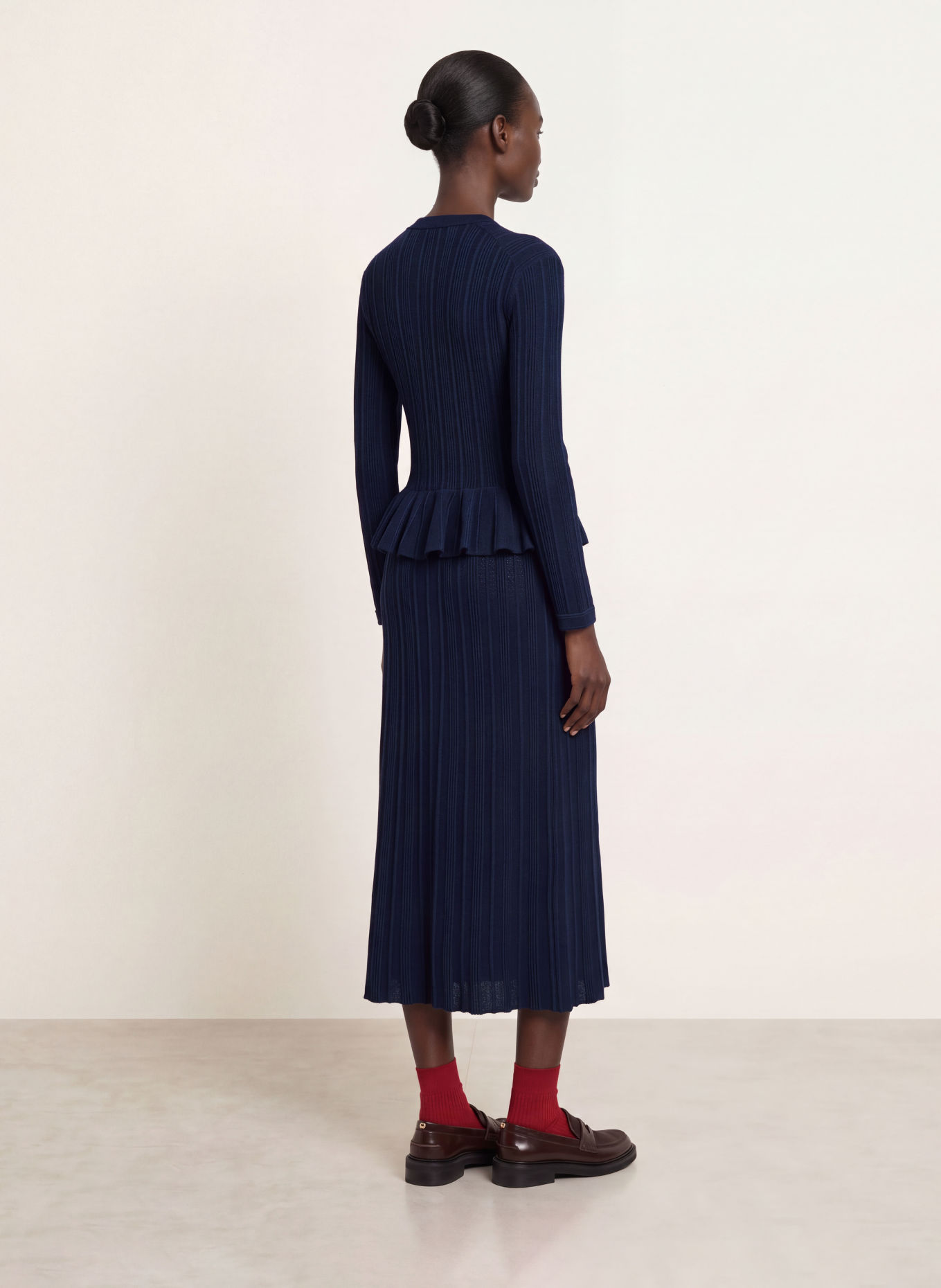 maje Strickkleid: DUNKELBLAU
