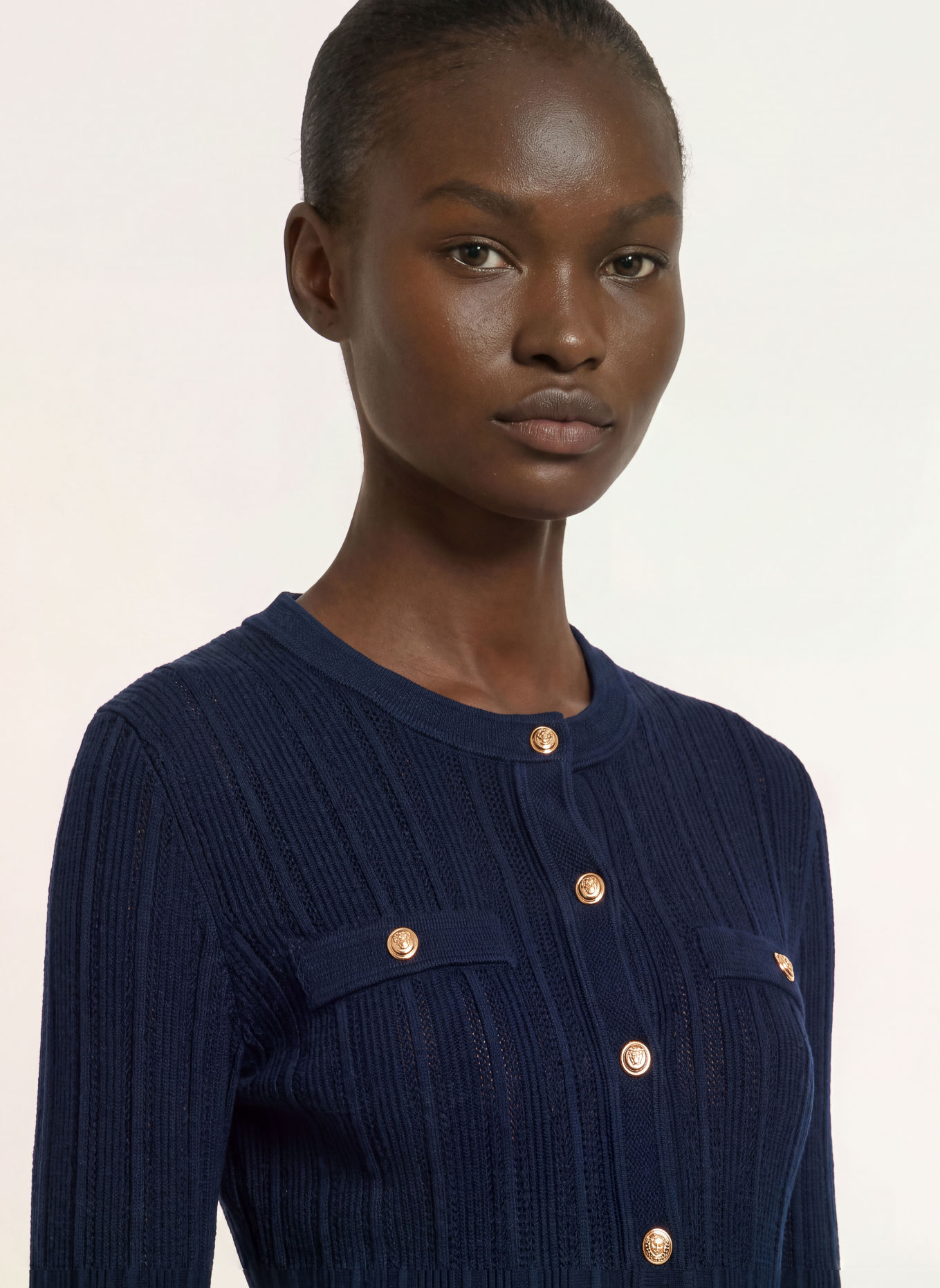 maje Strickkleid: DUNKELBLAU