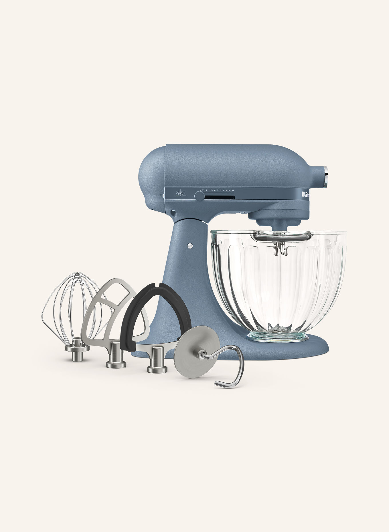 KitchenAid Küchenmaschine ARTISAN LUMINAIRE: BLAUGRAU / SILBER