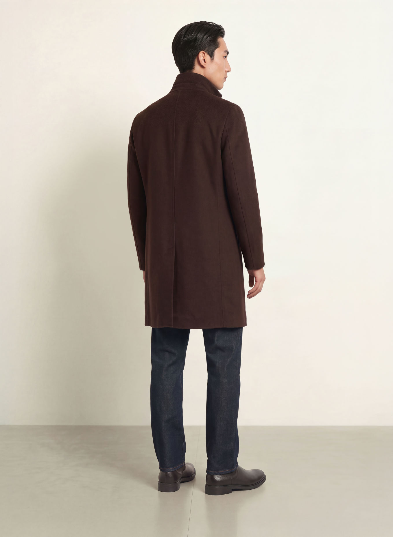 REISS KNIGHT Coat: DARK BROWN