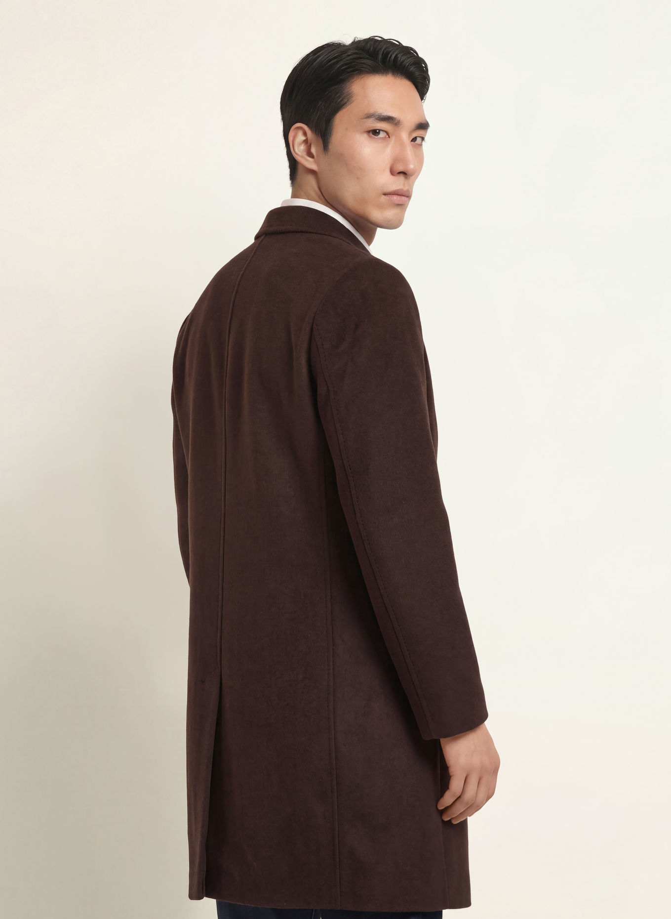 REISS KNIGHT Coat: DARK BROWN