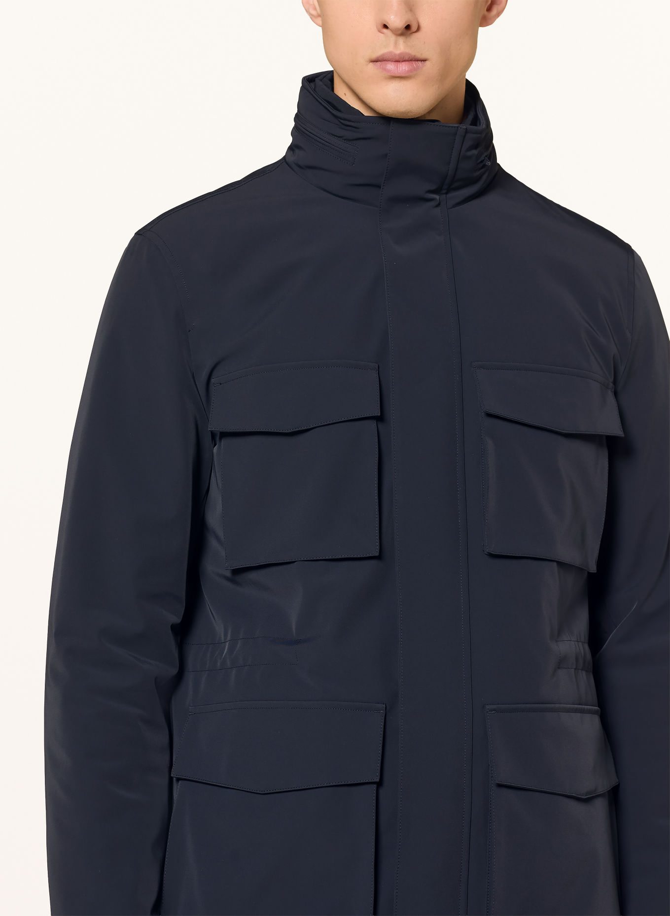 REISS Fieldjacket GLICK mit herausnehmbarer Blende: DUNKELBLAU