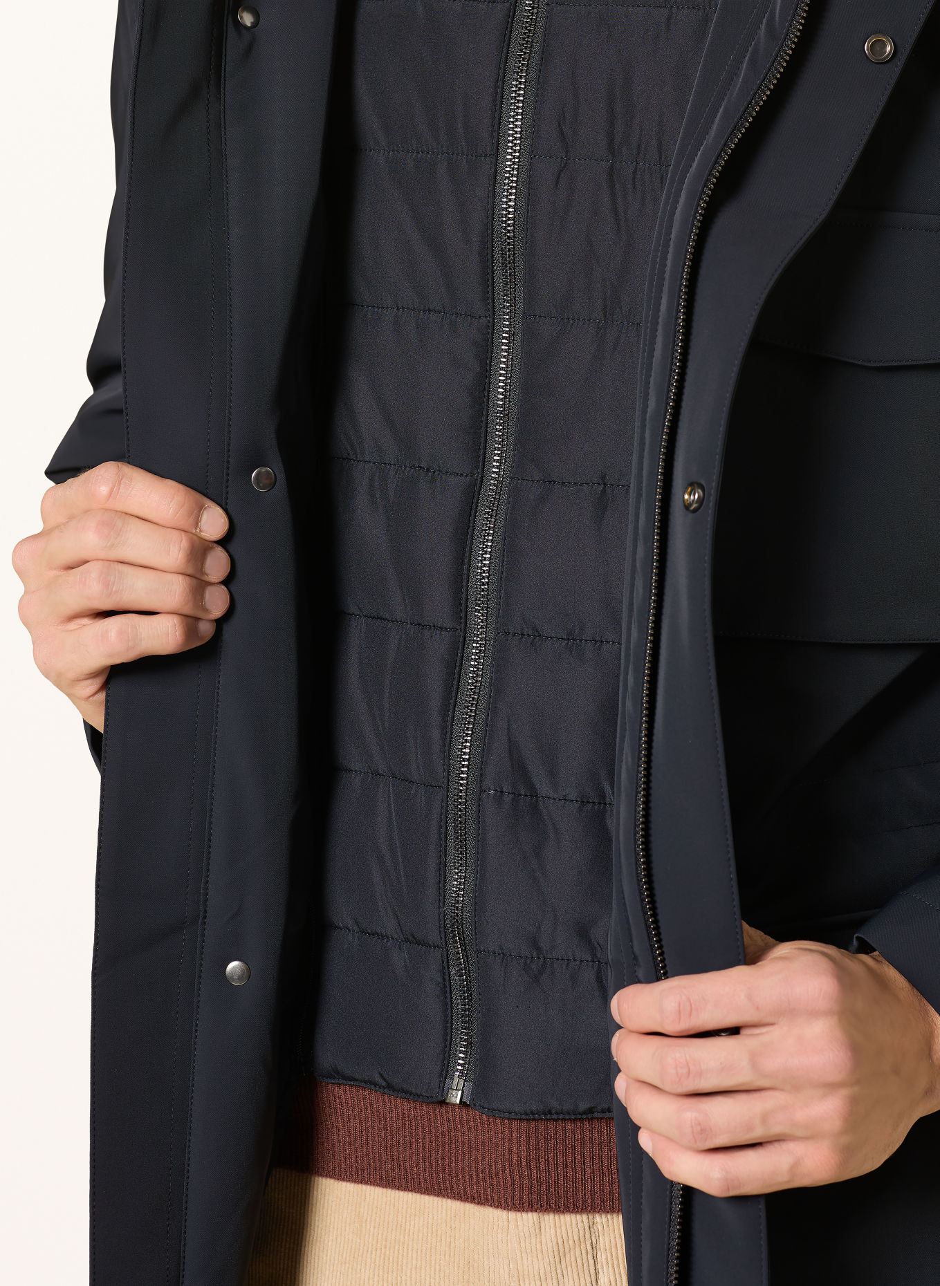 REISS Fieldjacket GLICK mit herausnehmbarer Blende: DUNKELBLAU