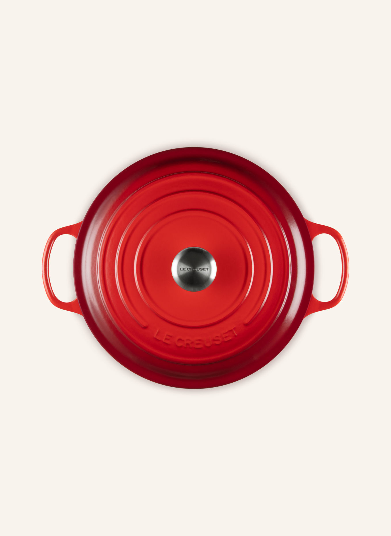 LE CREUSET SIGNATURE Gourmet Roasting Pan: CERISE