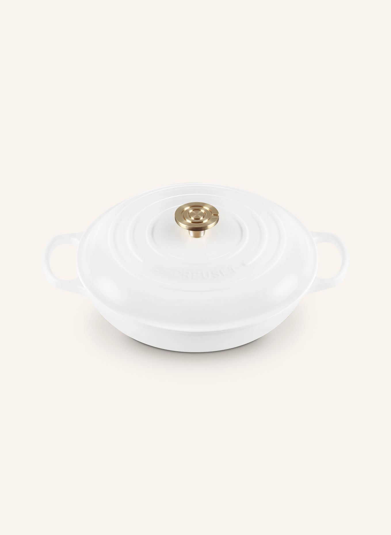 LE CREUSET SIGNATURE Gourmet Professional Pot: WHITE