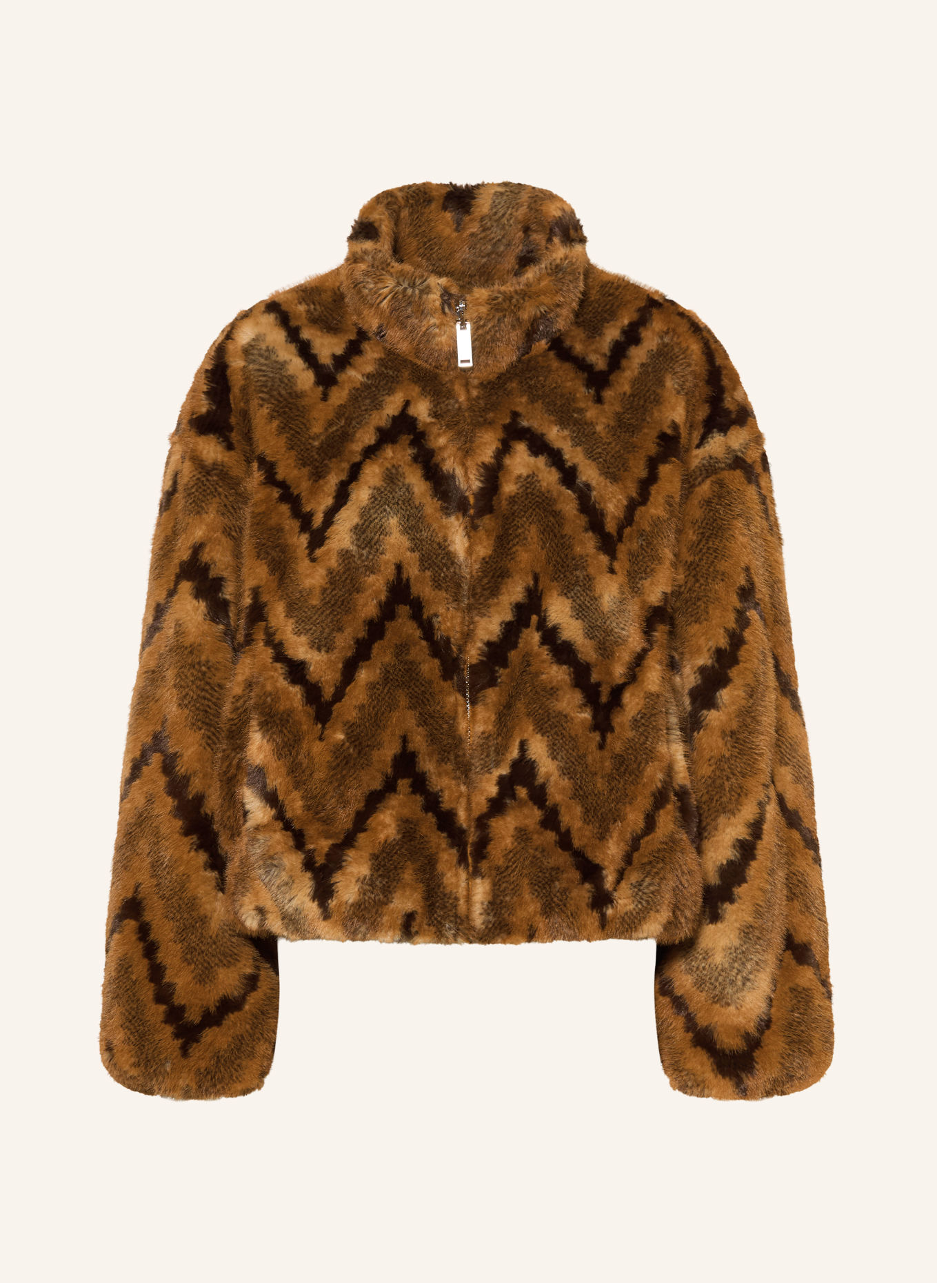 ba&sh Kunstfell-Jacke SERGE: COGNAC / HELLBRAUN / DUNKELBRAUN