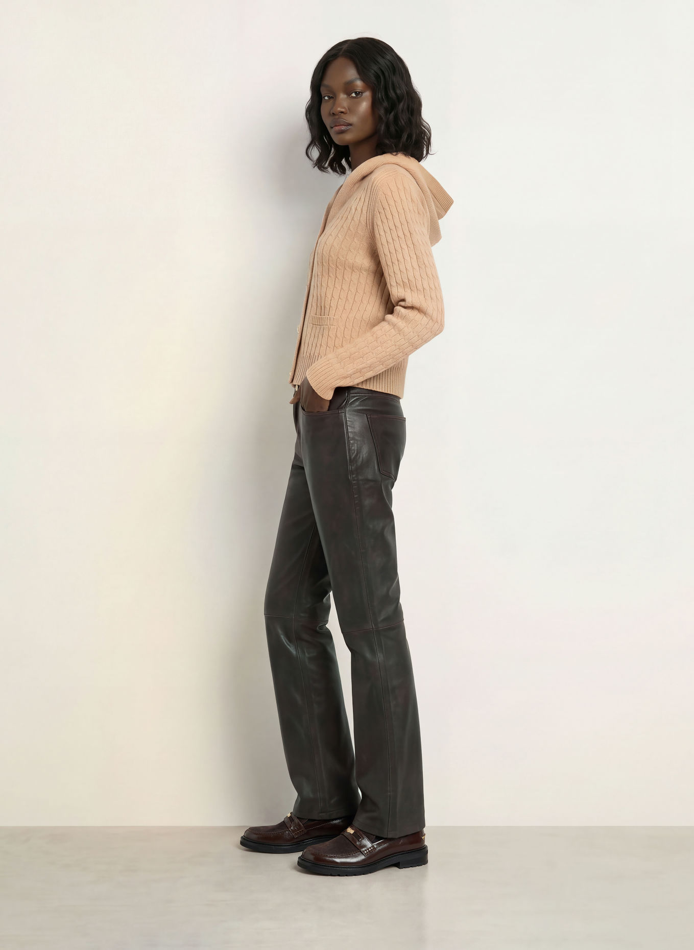 maje Strickjacke: BEIGE / GOLD