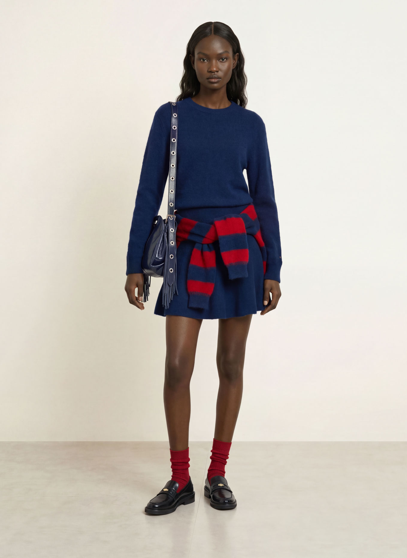 maje Strickkleid: DUNKELBLAU