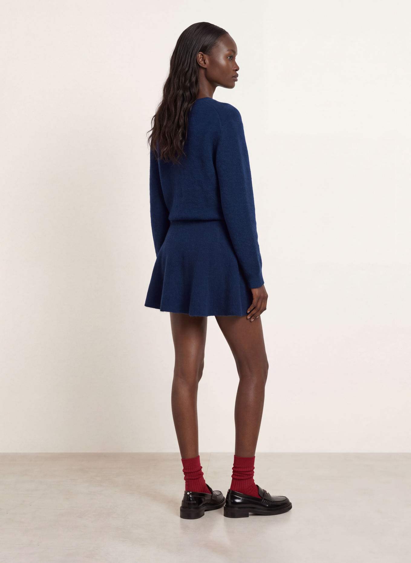 maje Strickkleid: DUNKELBLAU