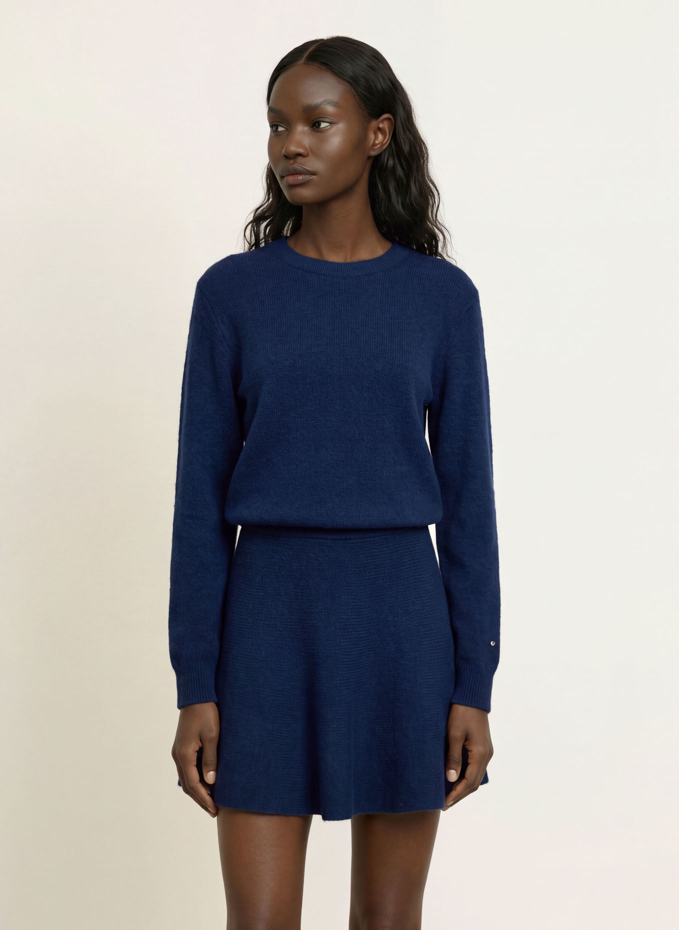 maje Strickkleid: DUNKELBLAU